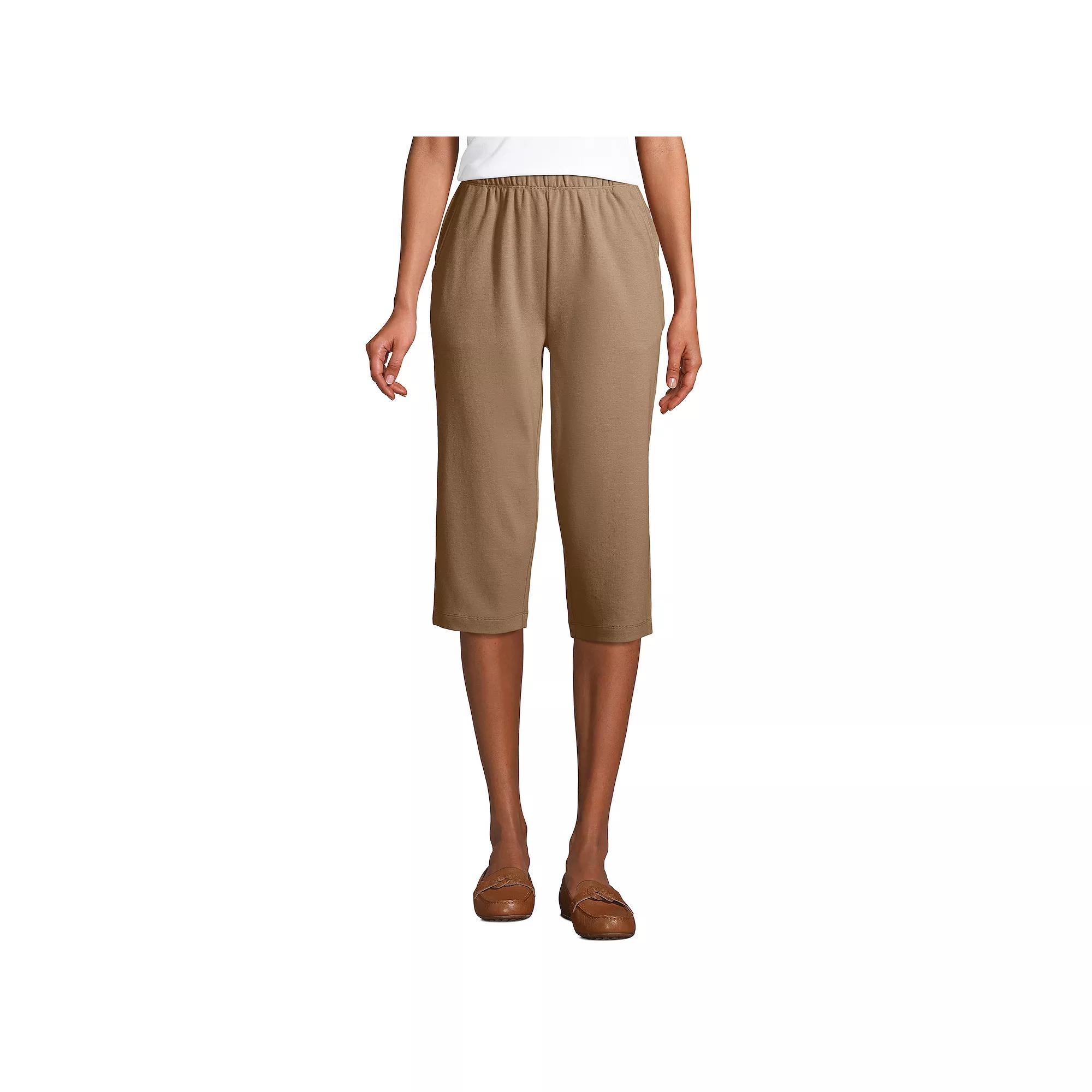 Women's Lands' End Sport High Waist Pull-On Capri Pants,  Product Image