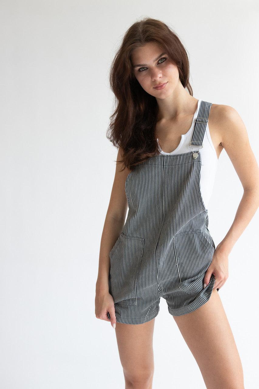 Pinstripe Overalls Product Image
