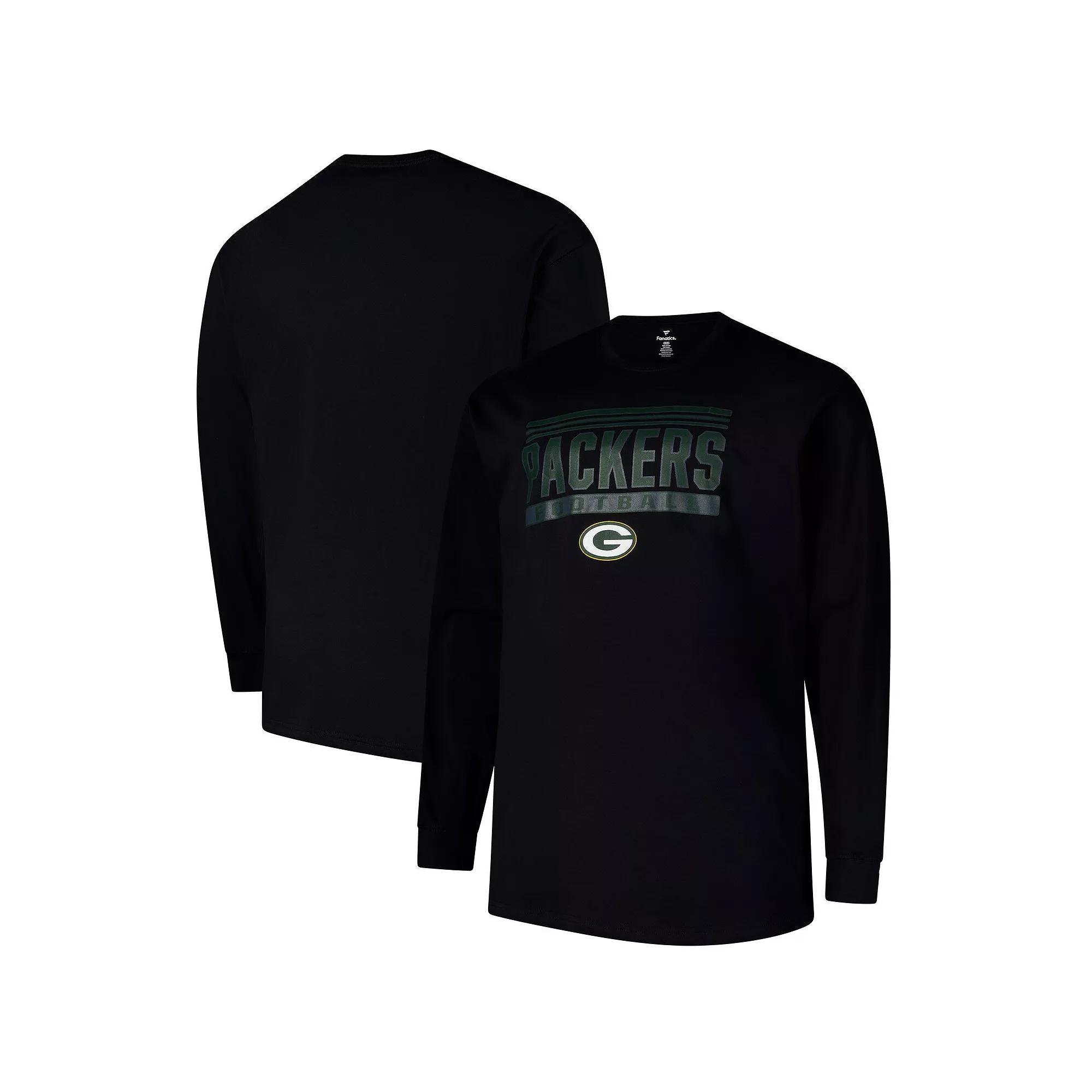 Men's Profile Black Green Bay Packers Big & Tall Pop Long Sleeve T-Shirt,  Product Image