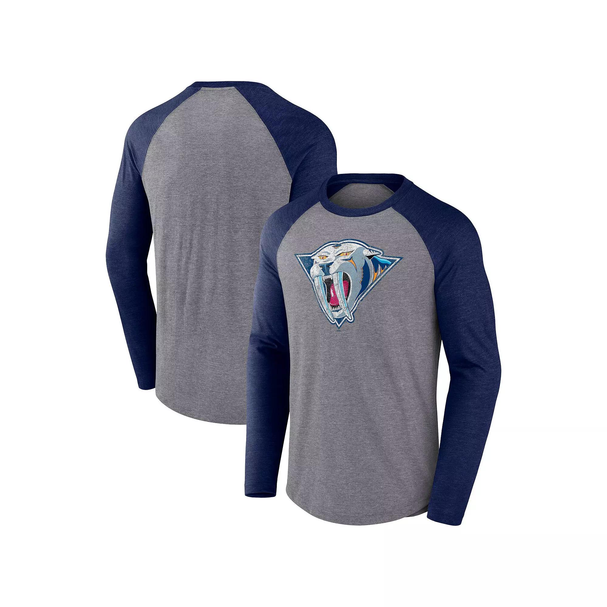 Men's Fanatics Heather Gray Nashville Predators Special Edition Long Sleeve Tri-Blend Raglan T-Shirt,  Product Image