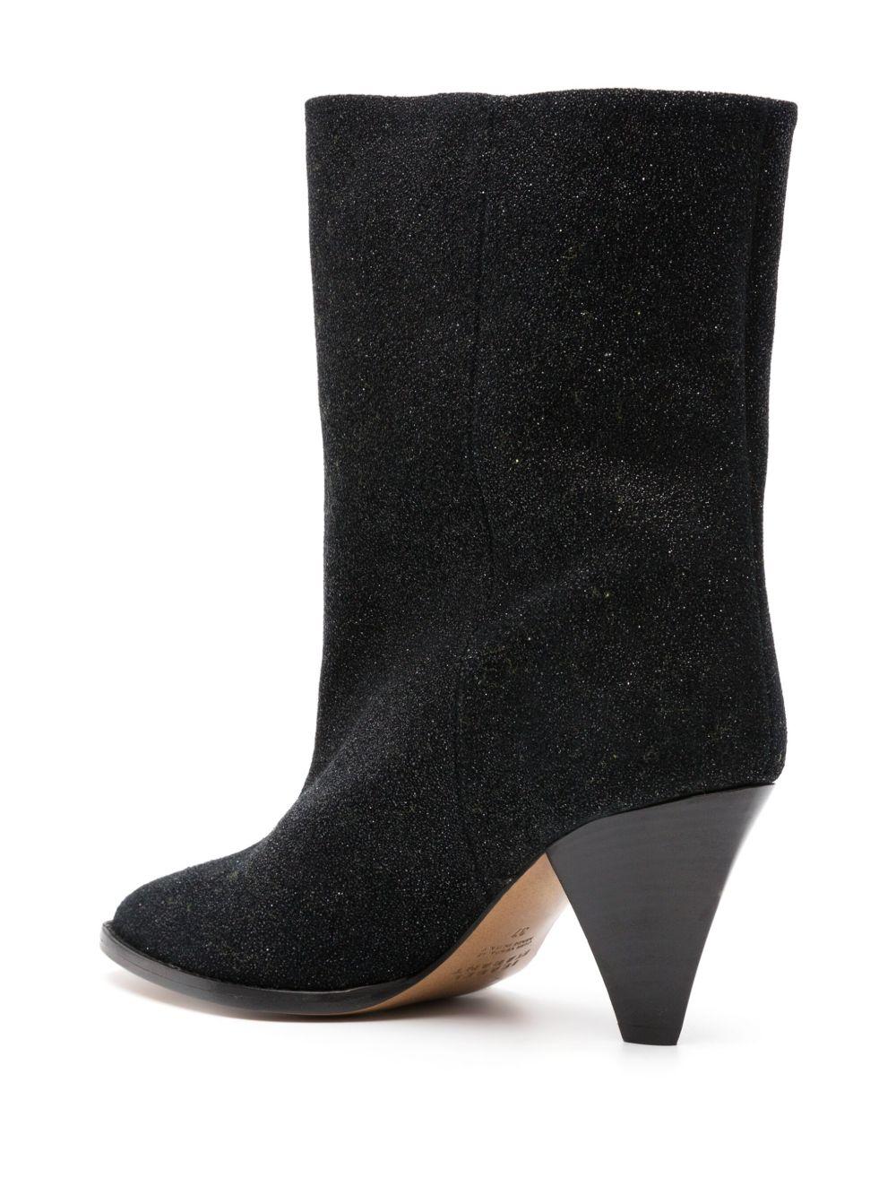 ISABEL MARANT Rouxa Suede 85mm Boots In Black Product Image