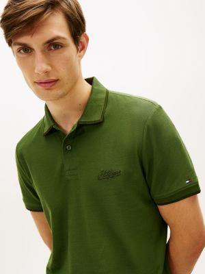 Regular Fit Script Logo Twill Polo Product Image