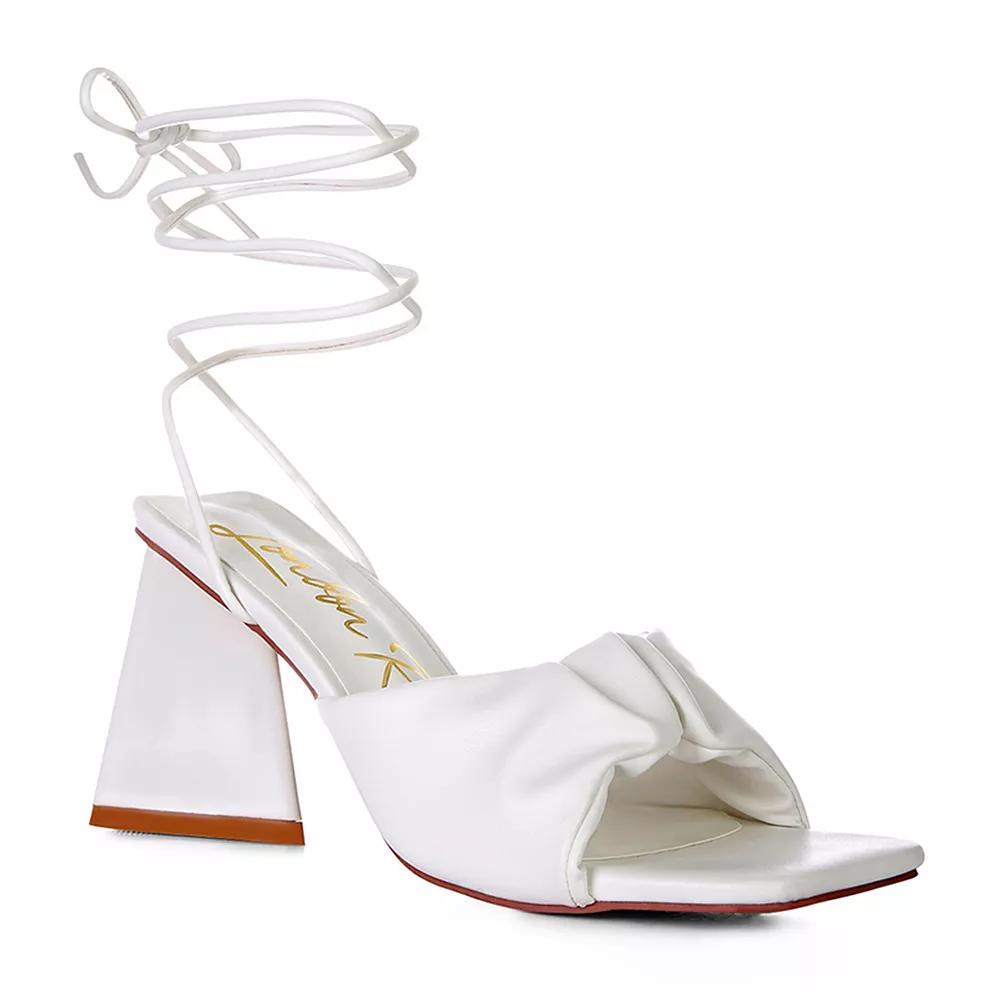 London Rag Primavera Women's Lace-Up Sandals, Size: 10, White Product Image