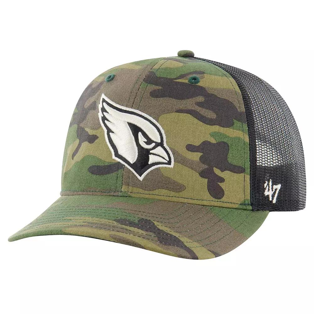 Men's '47 Camo Arizona Cardinals Trucker Adjustable Hat, Green Product Image