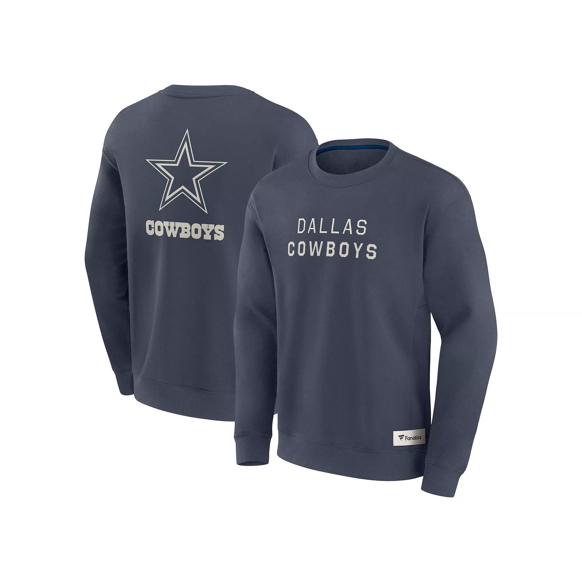 Men's Fanatics Navy Dallas Cowboys Elements Future Ground Lettering Pullover Sweatshirt,  Product Image