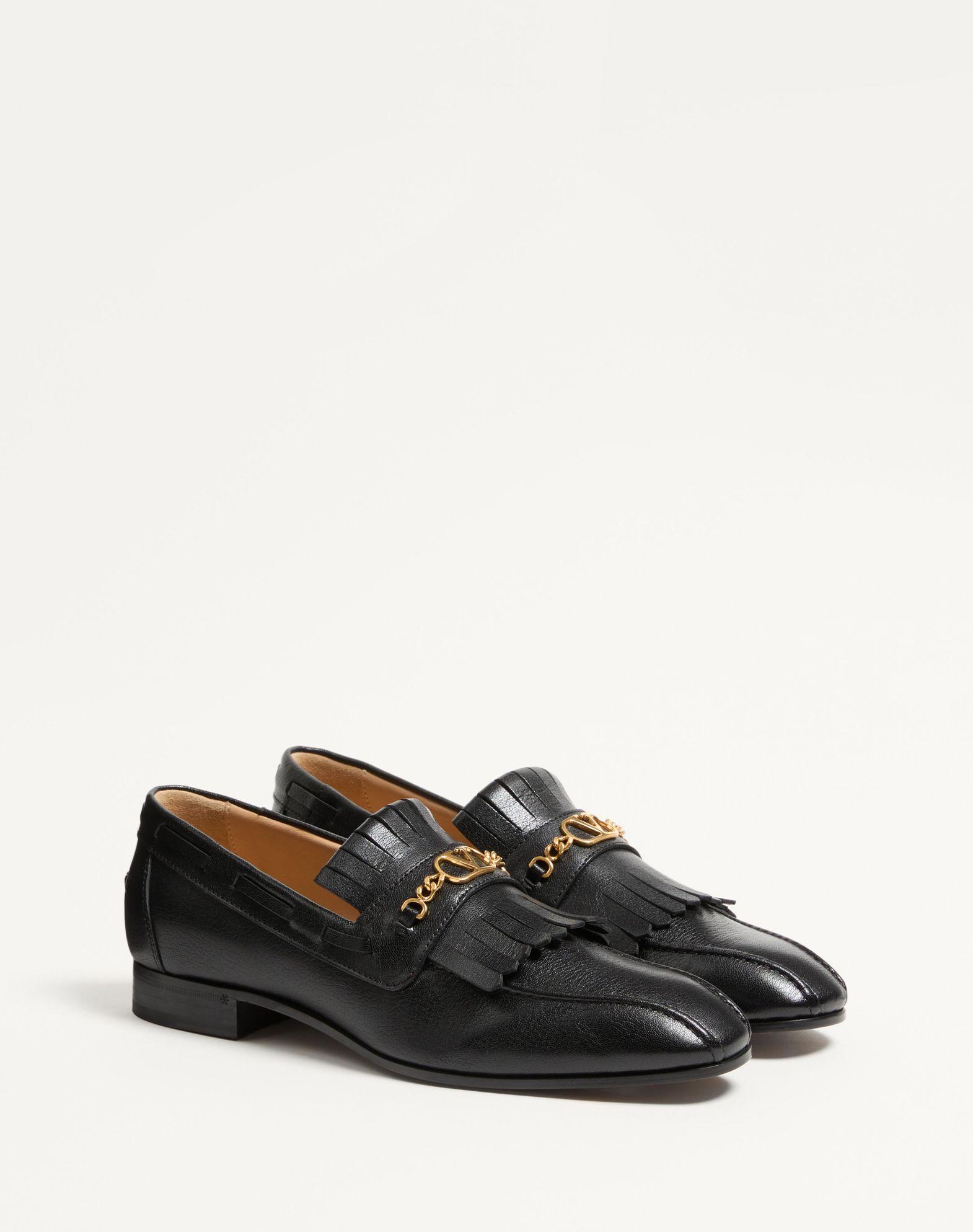 Vlogo Signature Kidskin Loafer With Fringes Product Image