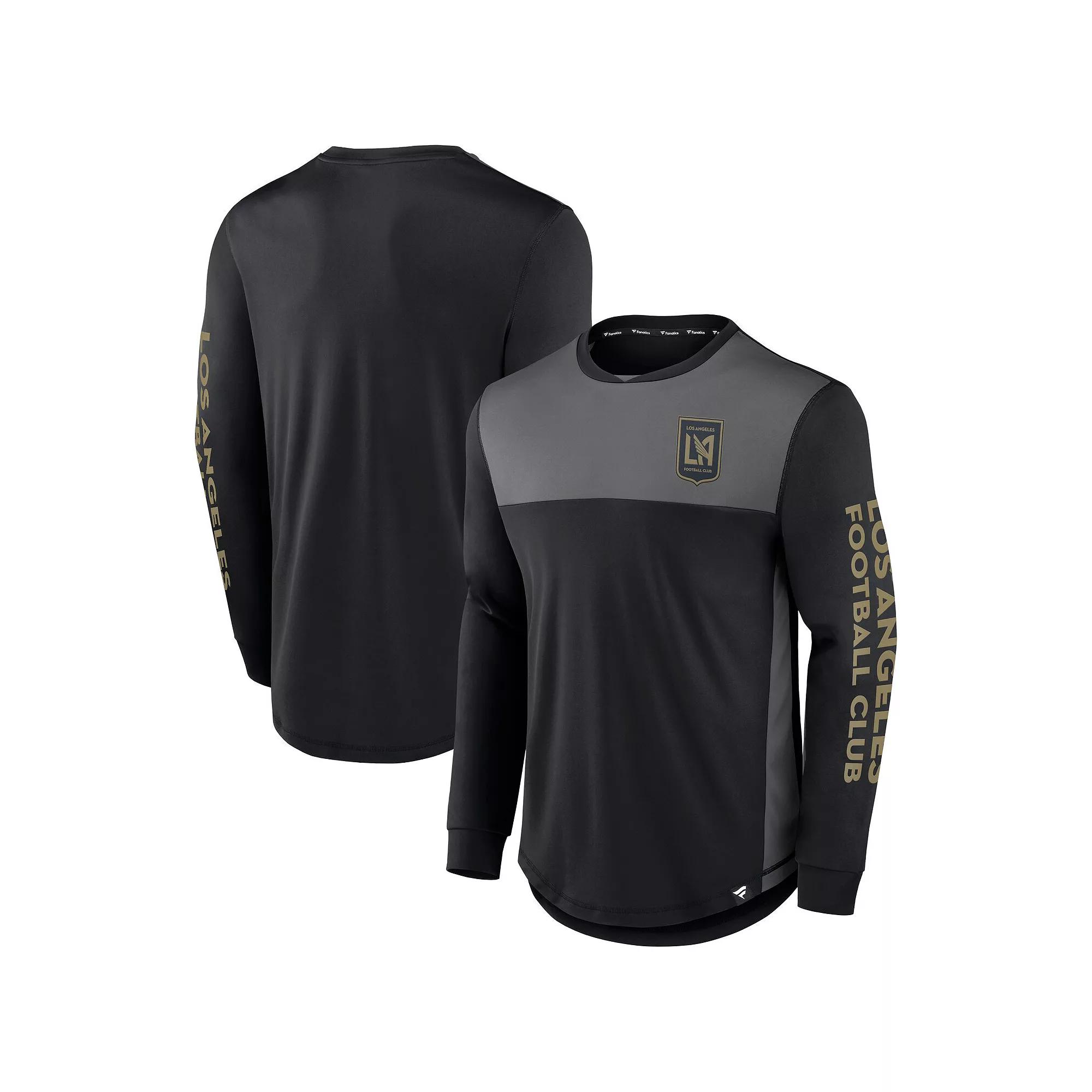 Men's Fanatics Branded Black/Gray LAFC Striker Long Sleeve T-Shirt, Size: 2XL, Lfc Black Product Image