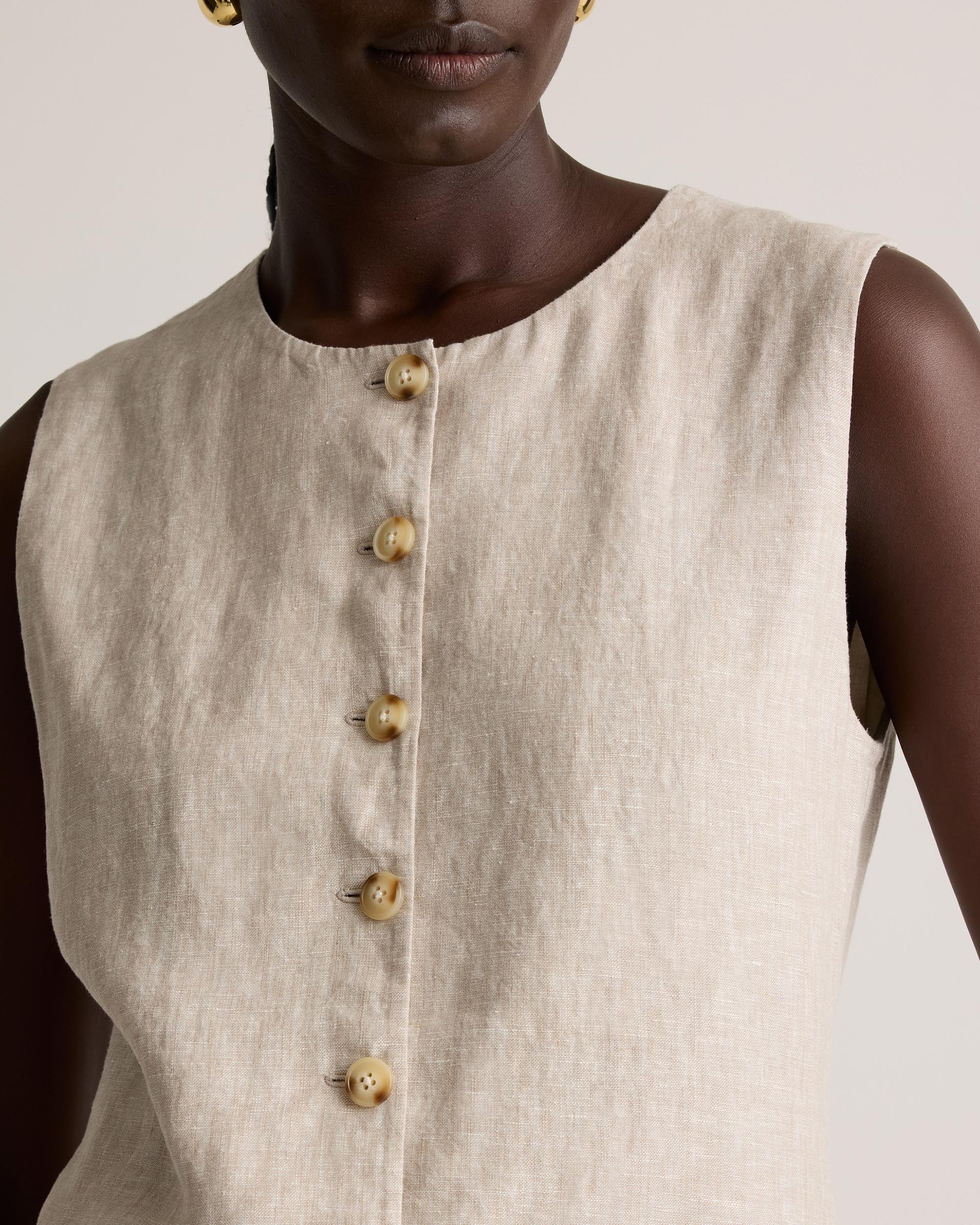 Quince | Women's 100% European Linen Longline Vest Product Image