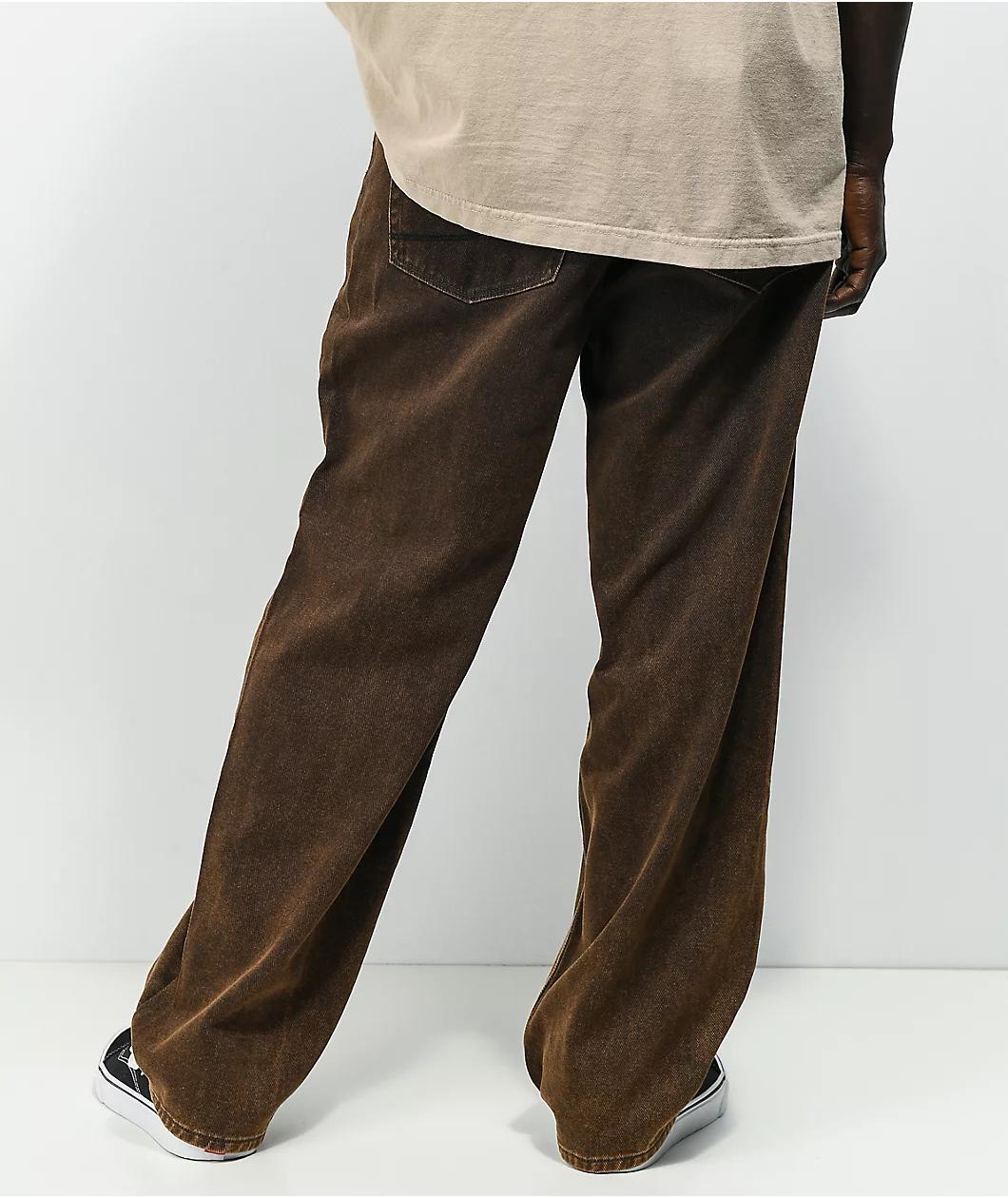 Empyre Loose Fit Brown Wash Denim Skate Jeans Product Image