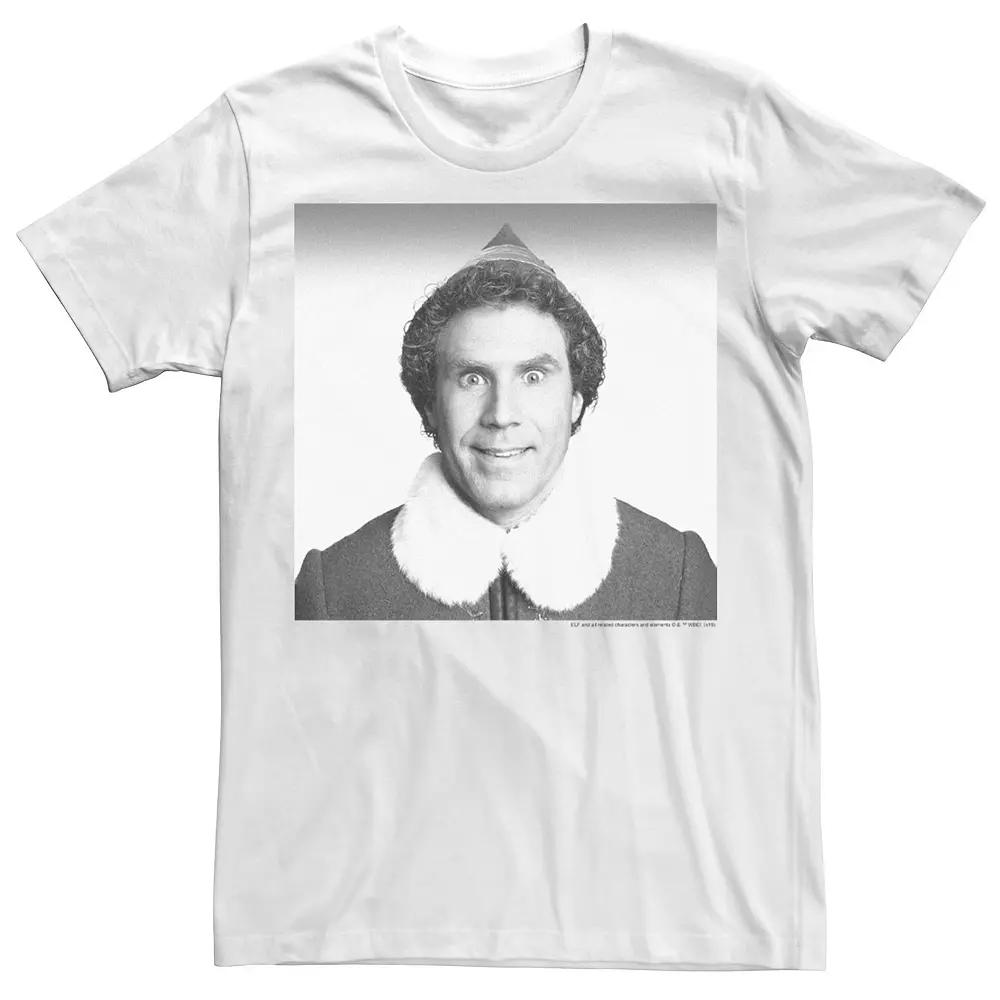 Men's Elf Buddy Black & White Photo Graphic Tee,  Product Image