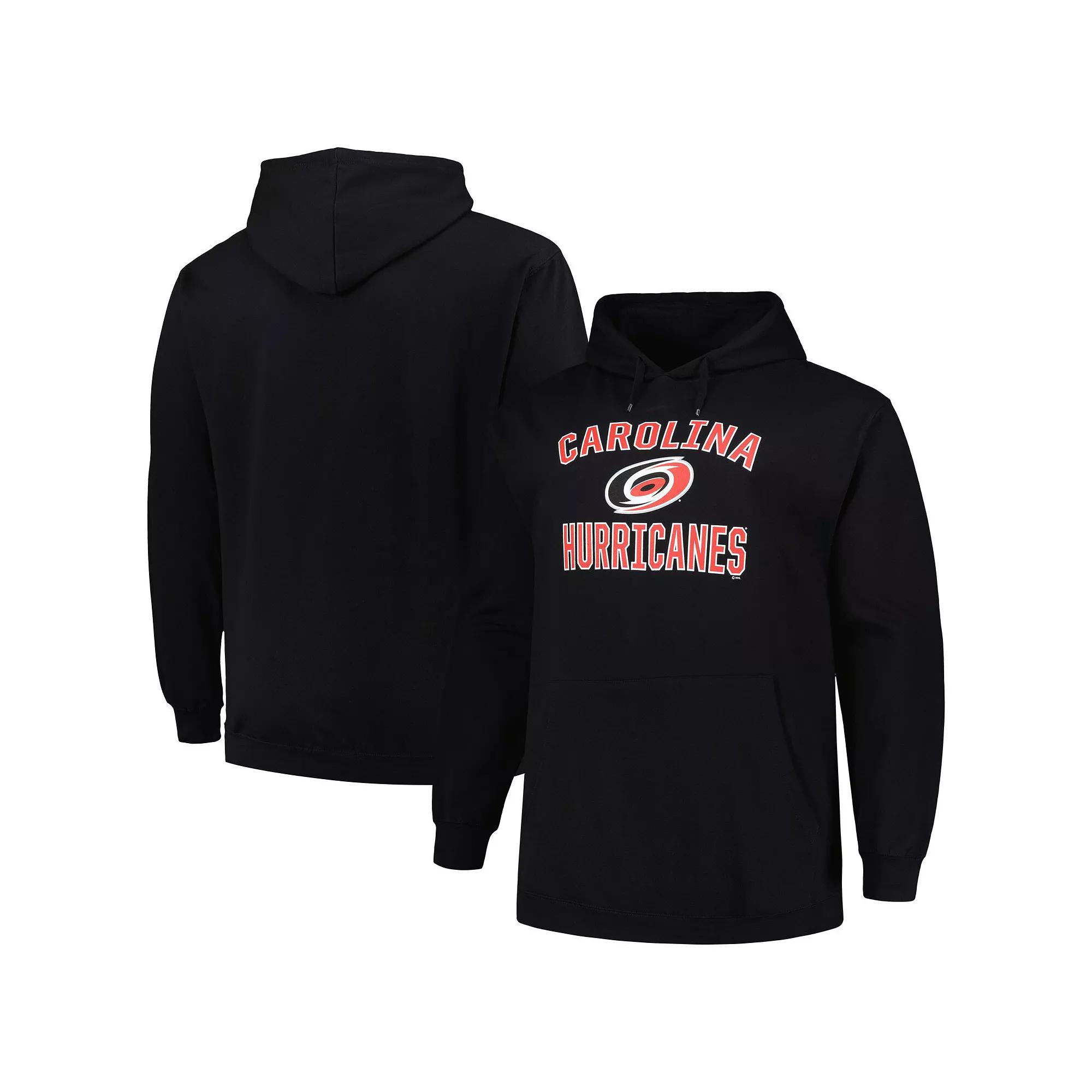 Men's Profile Black Carolina Hurricanes Big & Tall Arch Over Logo Pullover Hoodie,  Product Image