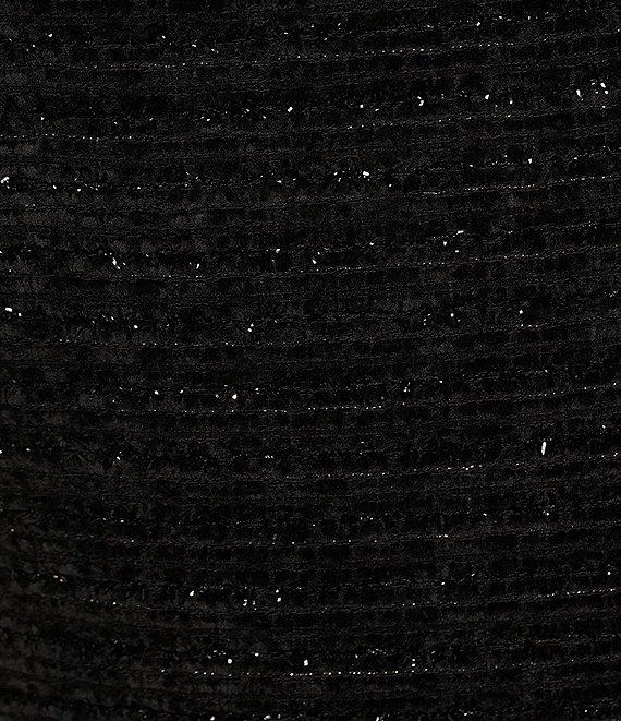 Abbey Glass Carter Boucle Tweed Wide Leg Flat Front Thick High Waistband Trouser Pants Product Image