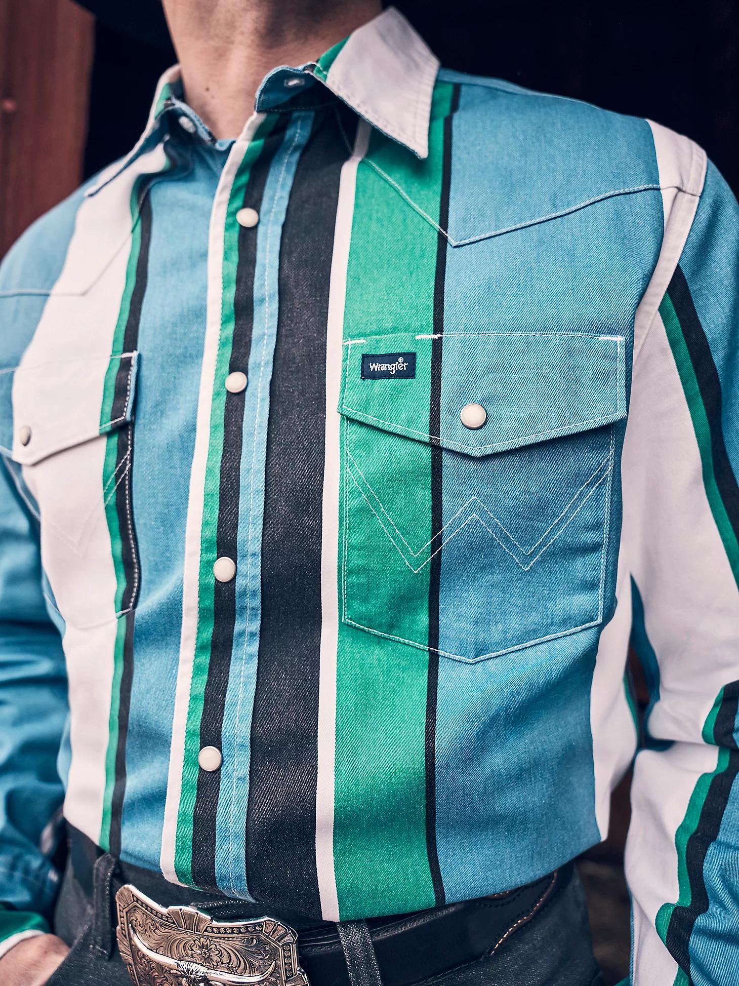Vintage-Inspired Brushpopper Western Snap Workshirt | Men's SHIRTS | Wrangler® Product Image