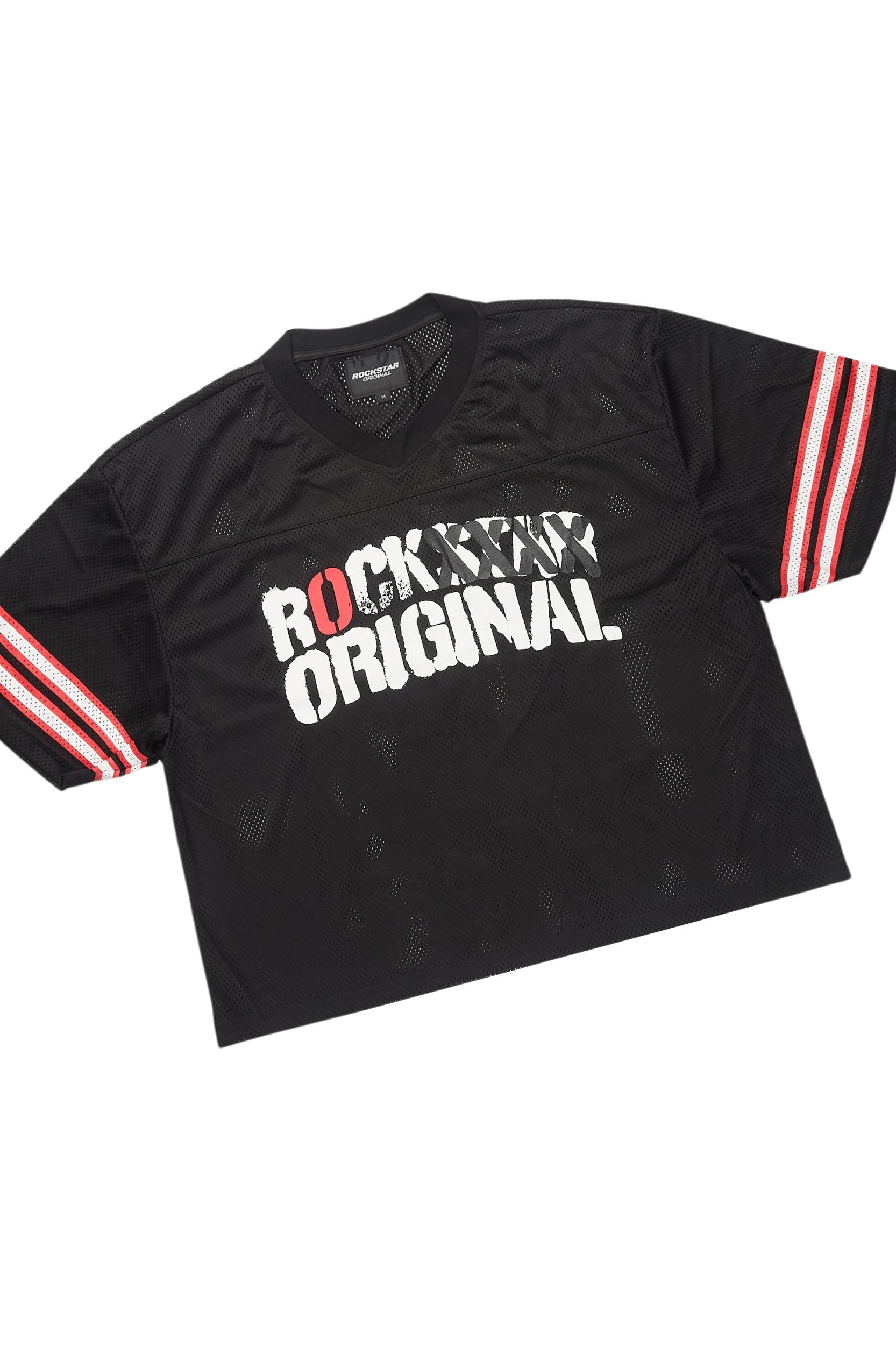 Crown Black Mesh Jersey Short Set Male Product Image