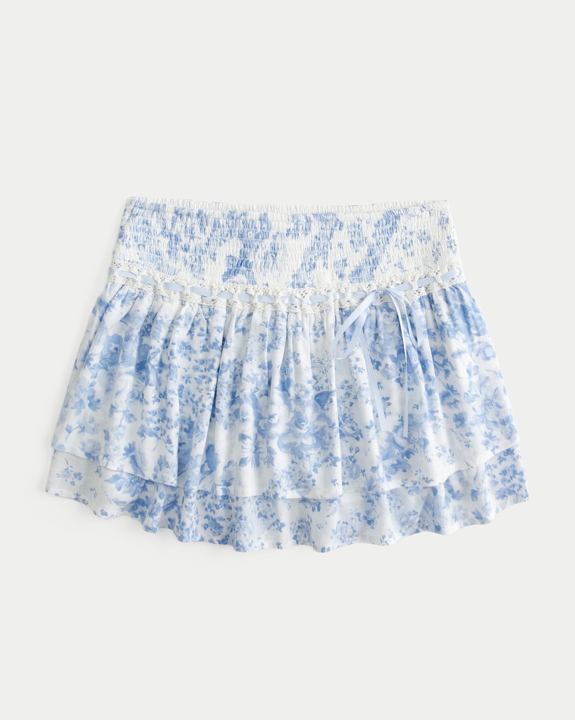 Smocked Tiered Mini Skort Product Image