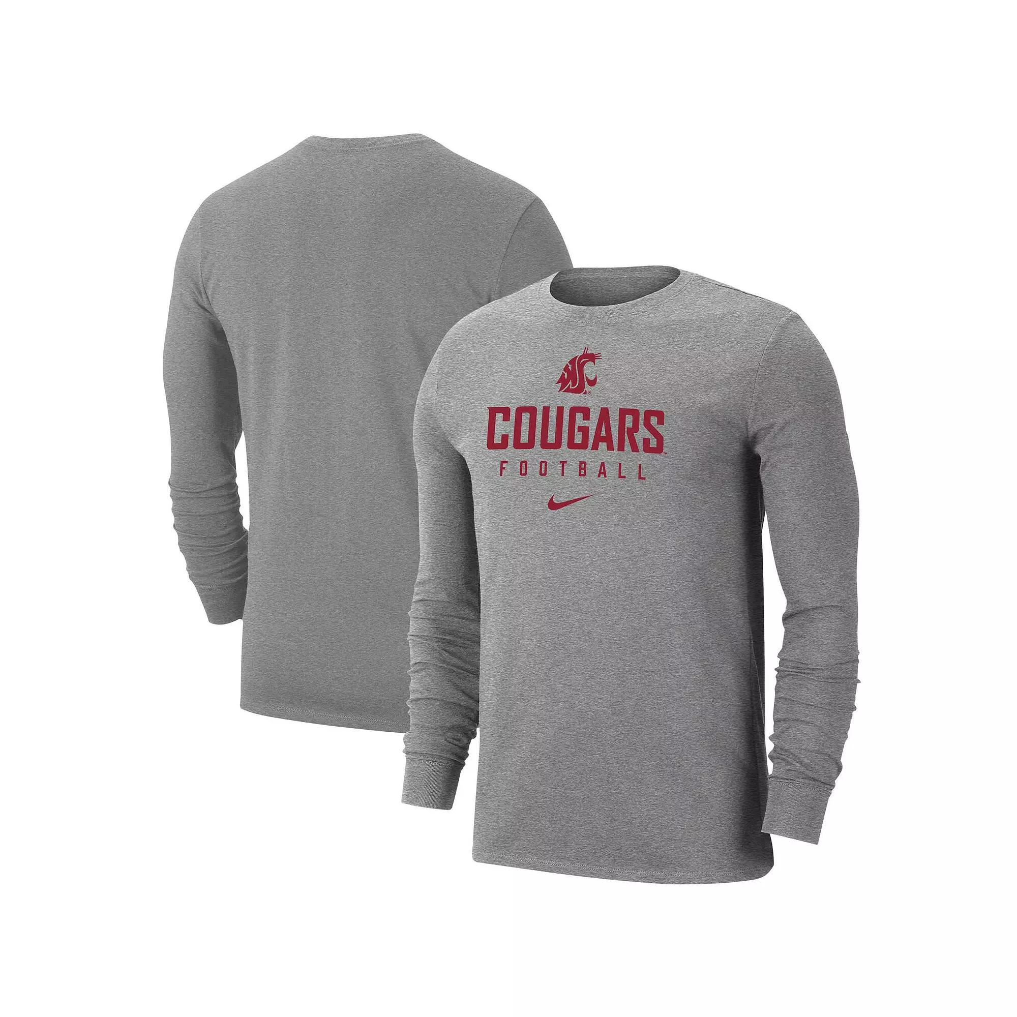 Men's Nike Heather Gray Washington State Cougars Changeover Long Sleeve T-Shirt, Size: Small, Wsc Grey Product Image