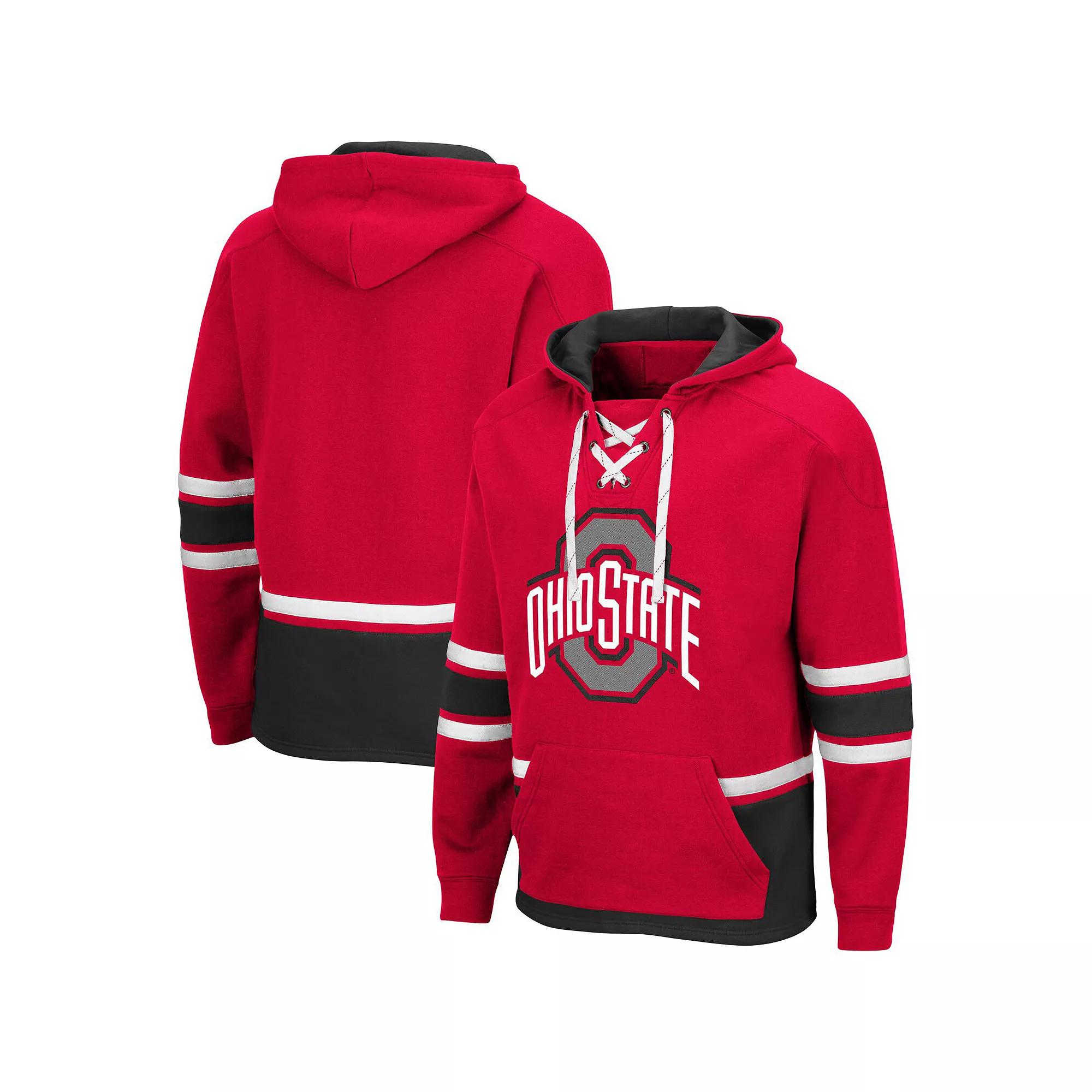 Men's Colosseum Scarlet Ohio State Buckeyes Lace Up 3.0 Pullover Hoodie,  Product Image