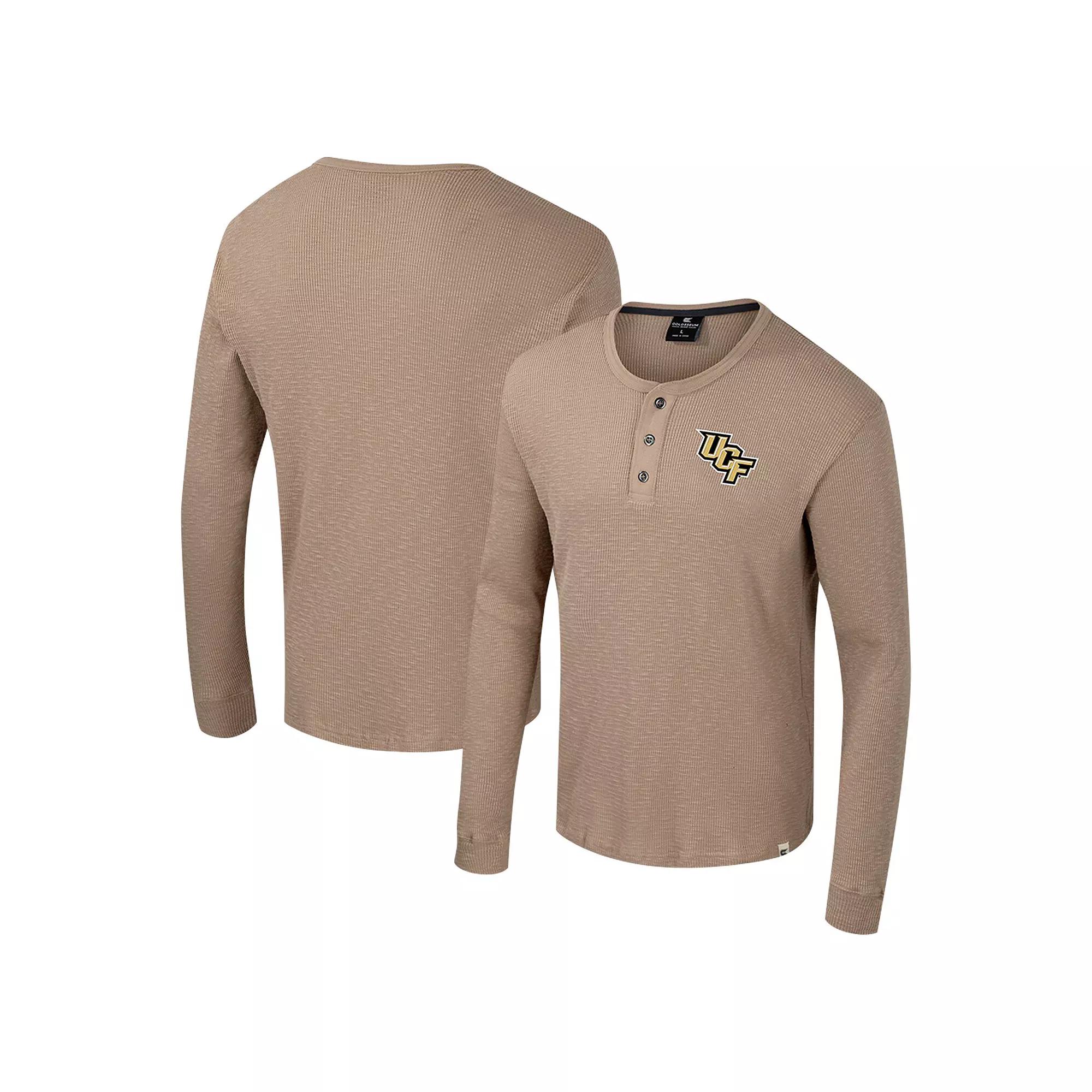 Mens Colosseum Tan Iowa Hawkeyes Great Outdoors Henley Long Sleeve Shirt Product Image