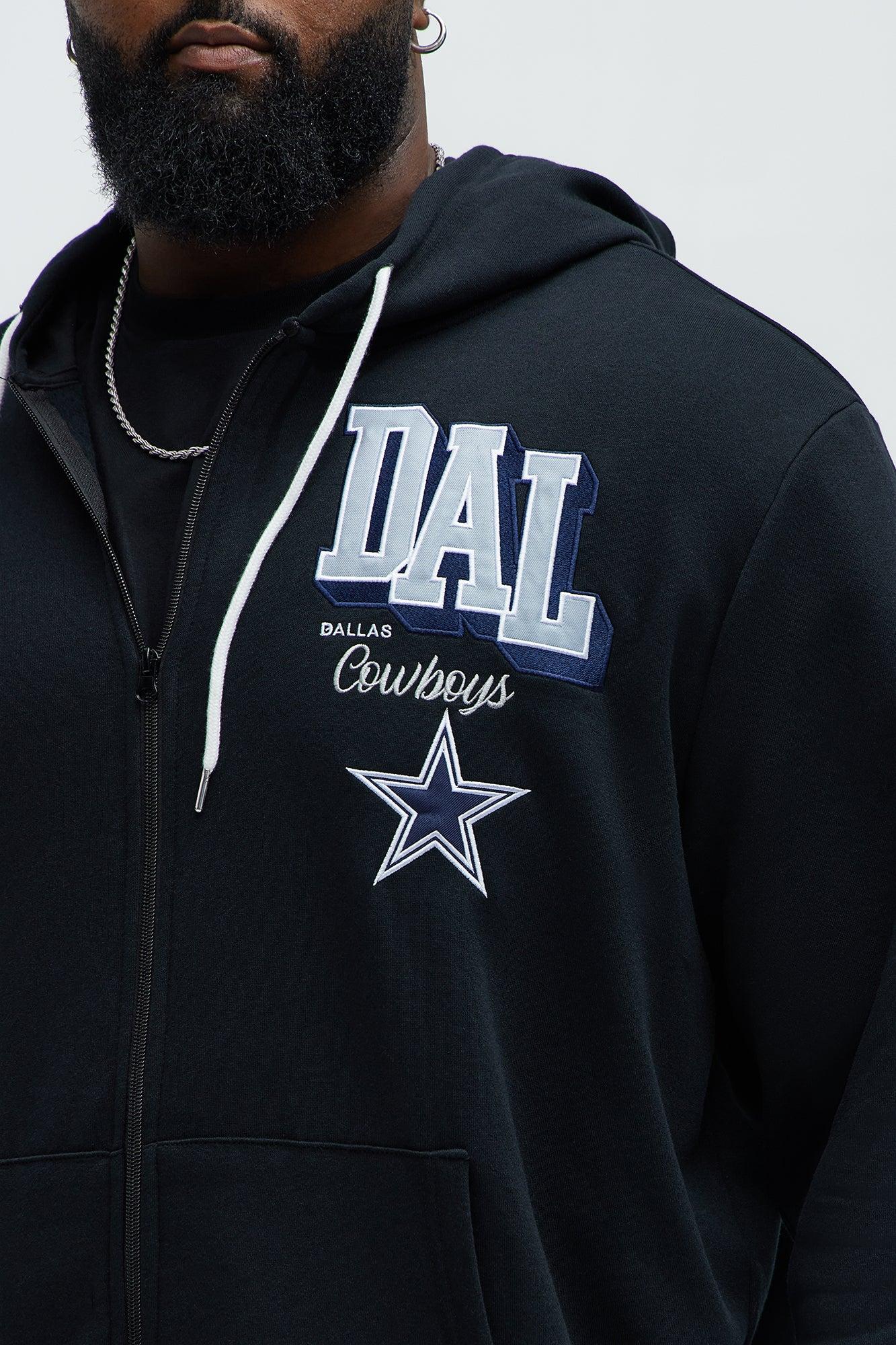 Cowboys Bold Zip Hoodie - Black Male Product Image
