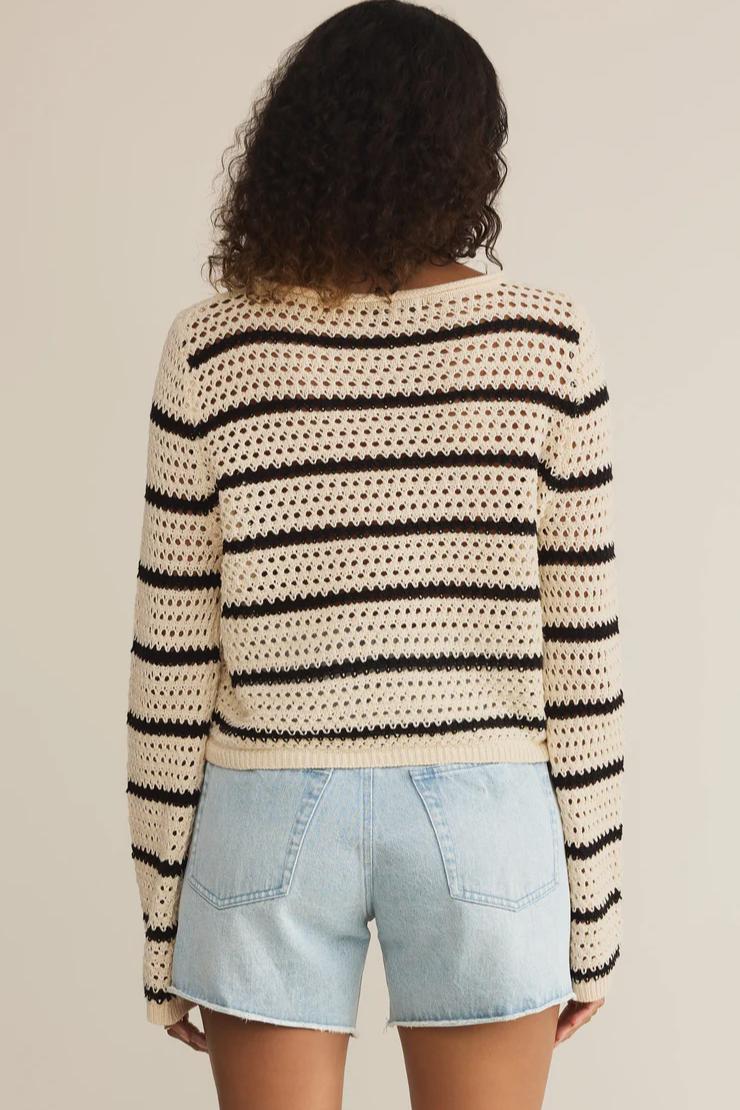 Kit Stripe Crochet Sweater Product Image