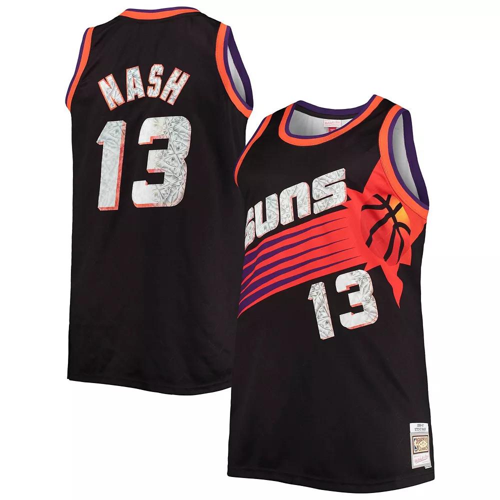 Men's Mitchell & Ness Steve Nash Black Phoenix Suns Big & Tall 1996/97 NBA 75th Anniversary Diamond Swingman Jersey, Size: 6XB, Phx Black Product Image