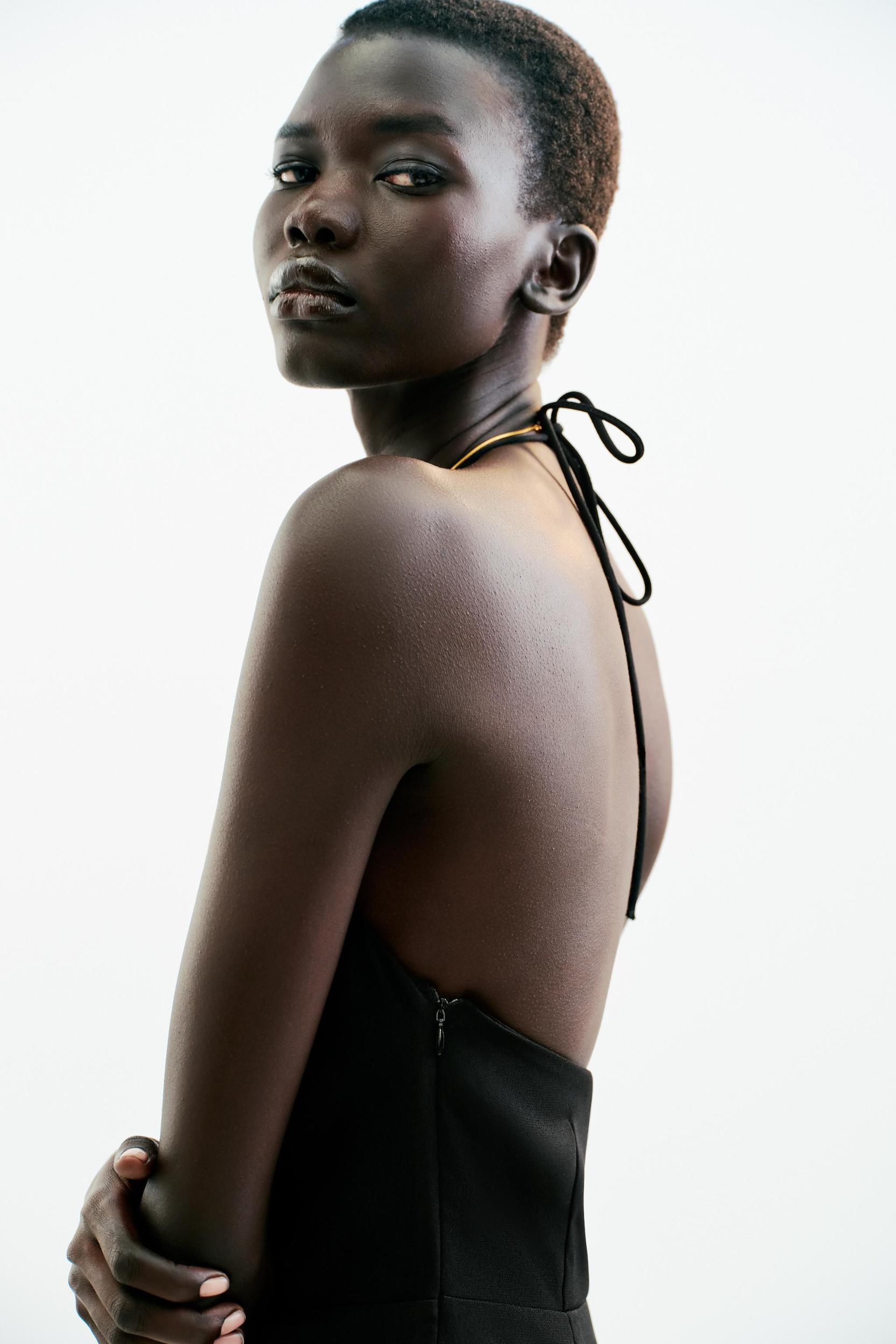 GOLD APPLIQUÉ MIDI DRESS Product Image