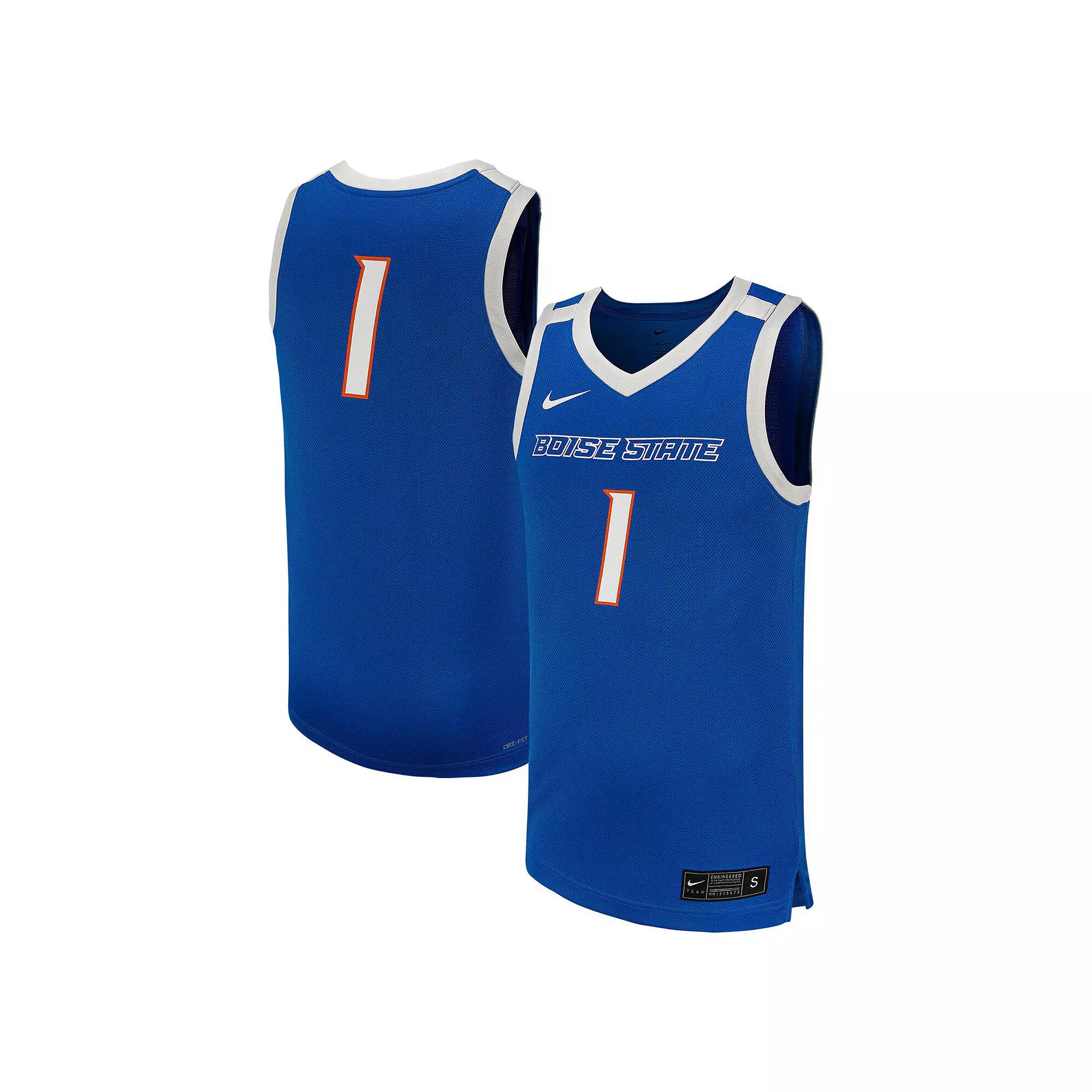 Men's Nike #1 Royal Boise State Broncos Replica Basketball Jersey,  Product Image