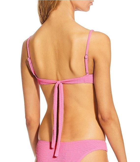 GB Solid Scrunchie Textured Classic Hipster Swim Bottom Product Image