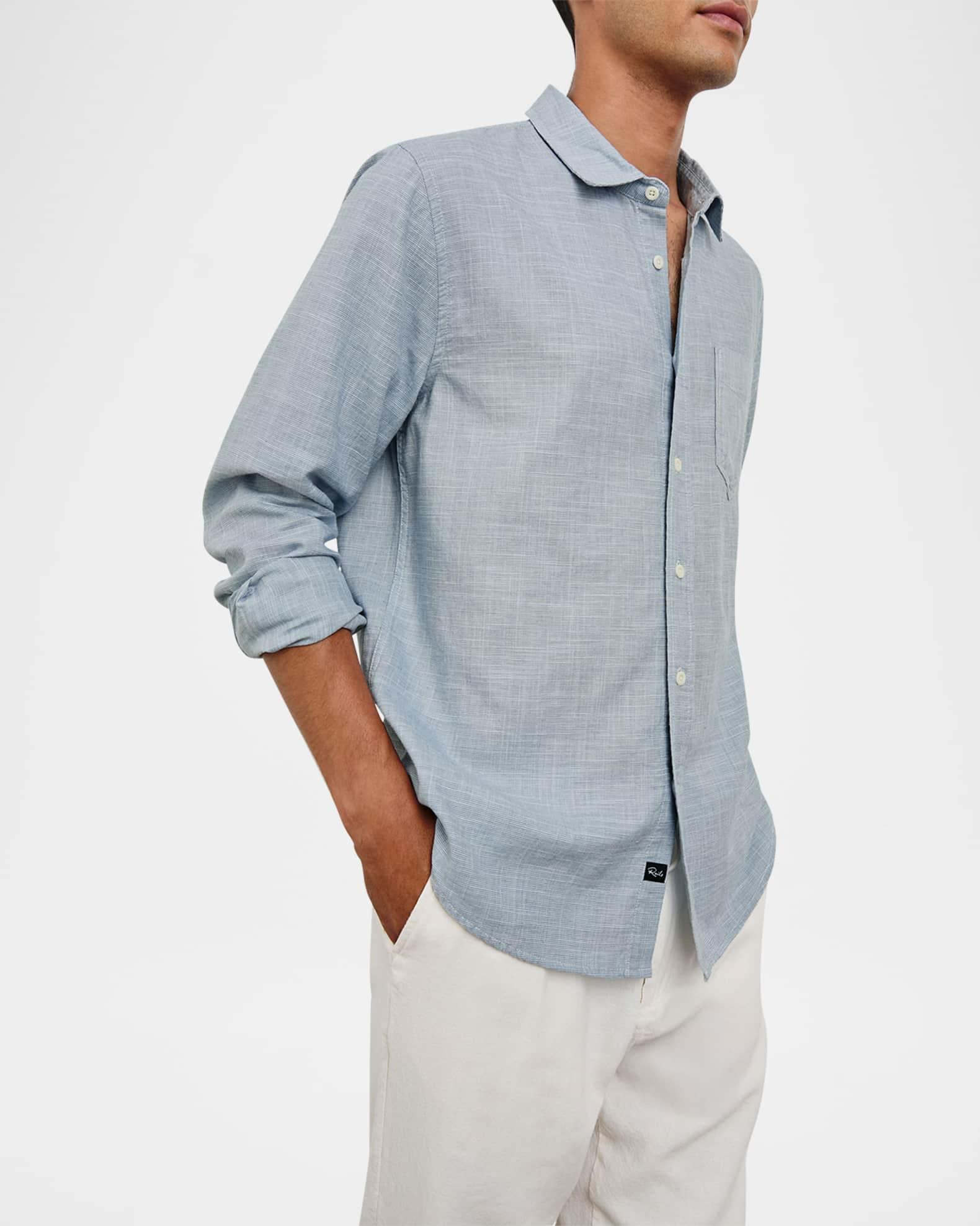 Men's Wyatt Cotton Casual Button-Down Shirt Product Image