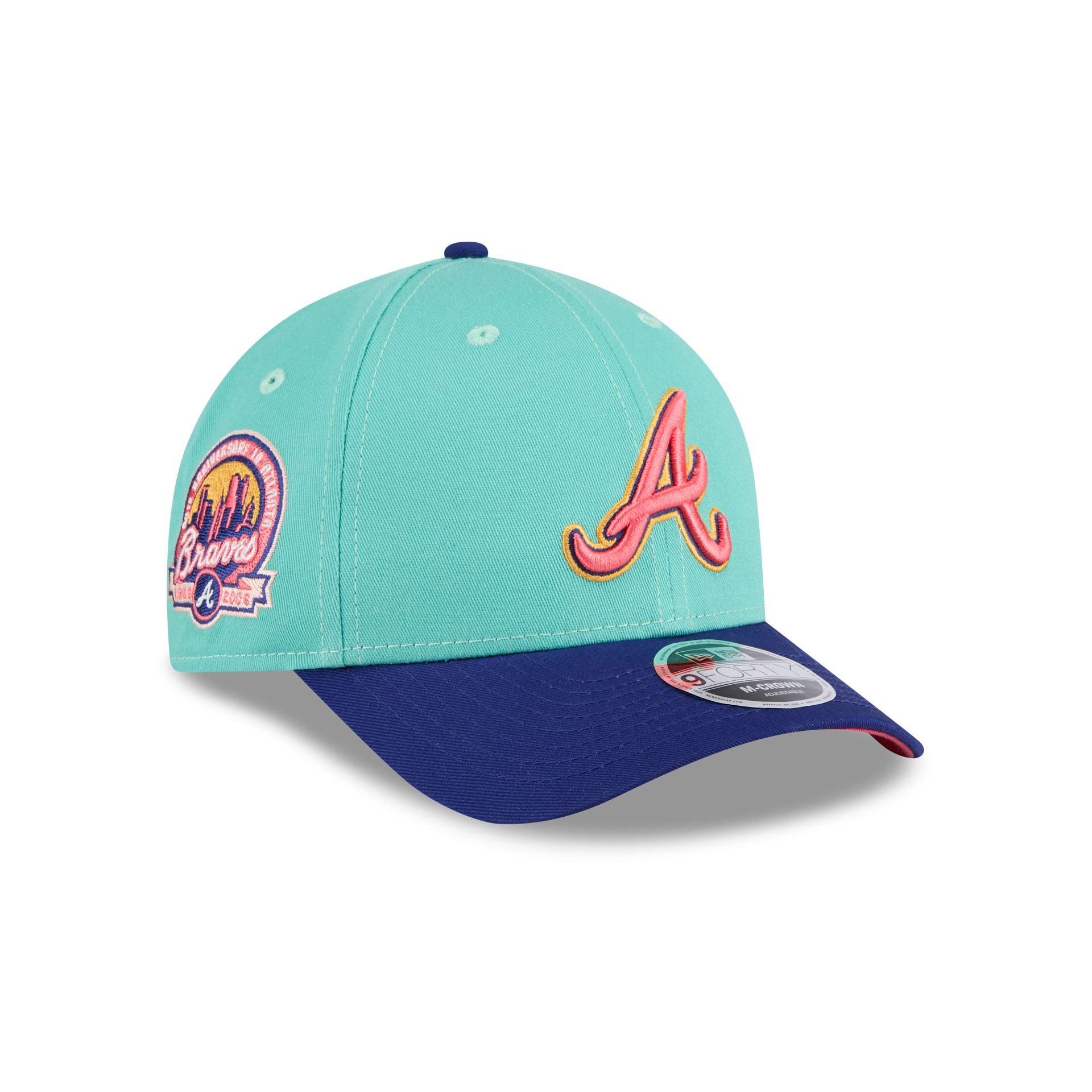 Atlanta Braves Clear Mint 9FORTY M-Crown Adjustable Hat Male Product Image