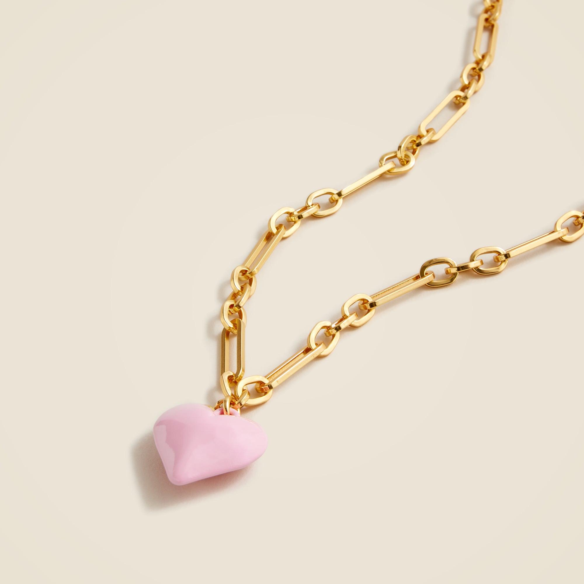 Enamel heart pendant necklace Product Image