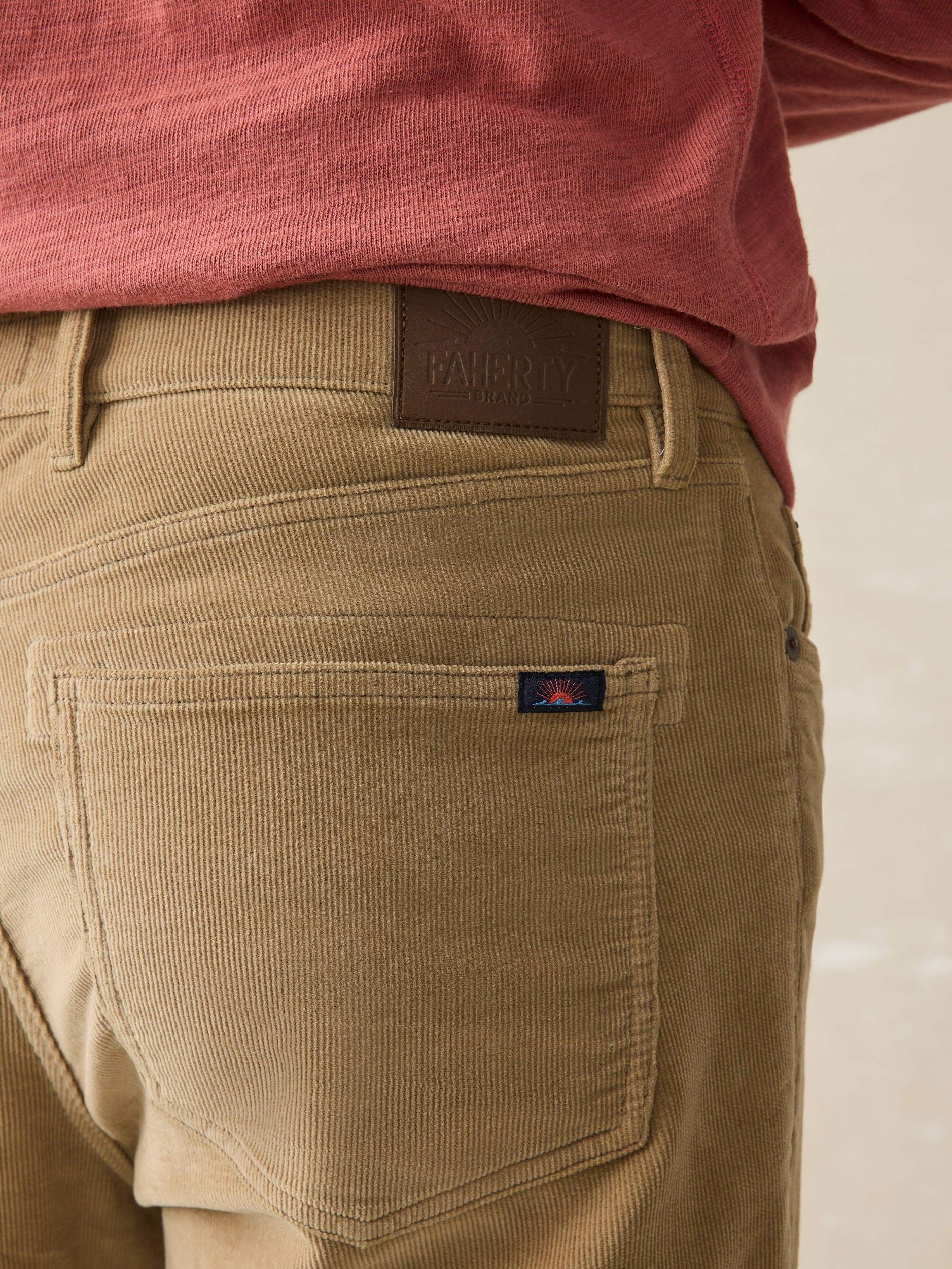 Stretch Terry Corduroy 5-Pocket Pant - Barley Male Product Image