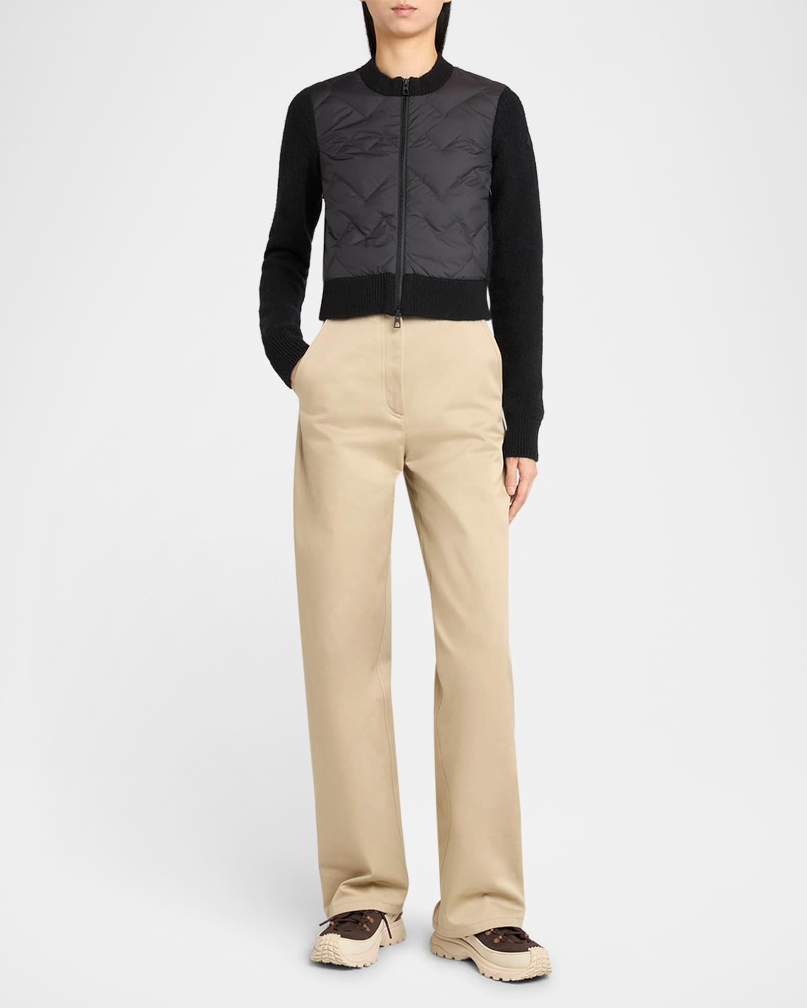 Padded Wool Zip-Up Cardigan  Product Image