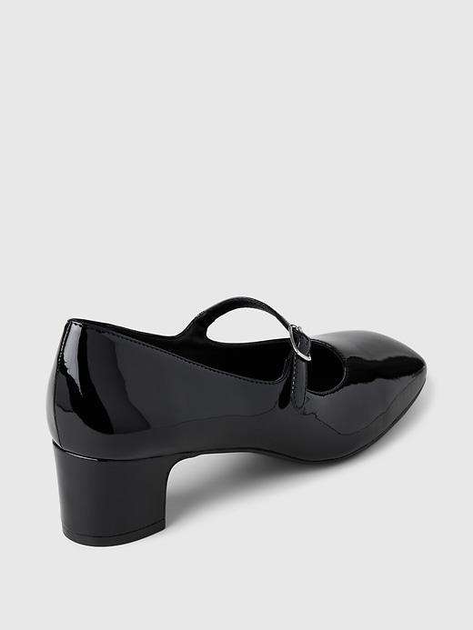 Vegan Patent Leather Mary Jane Heels Product Image