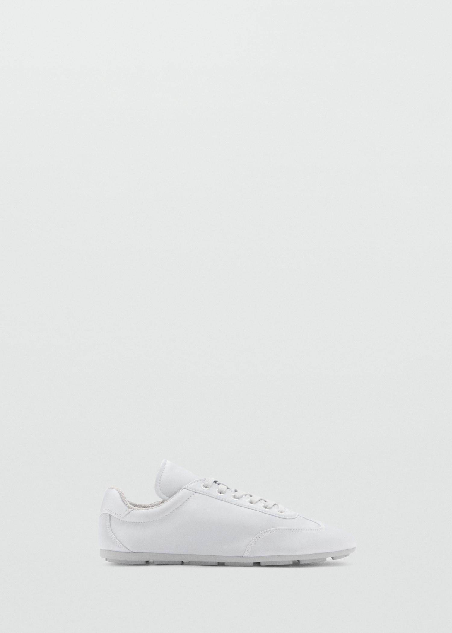 Satin lace-up sneakers - Women | MANGO USA Product Image