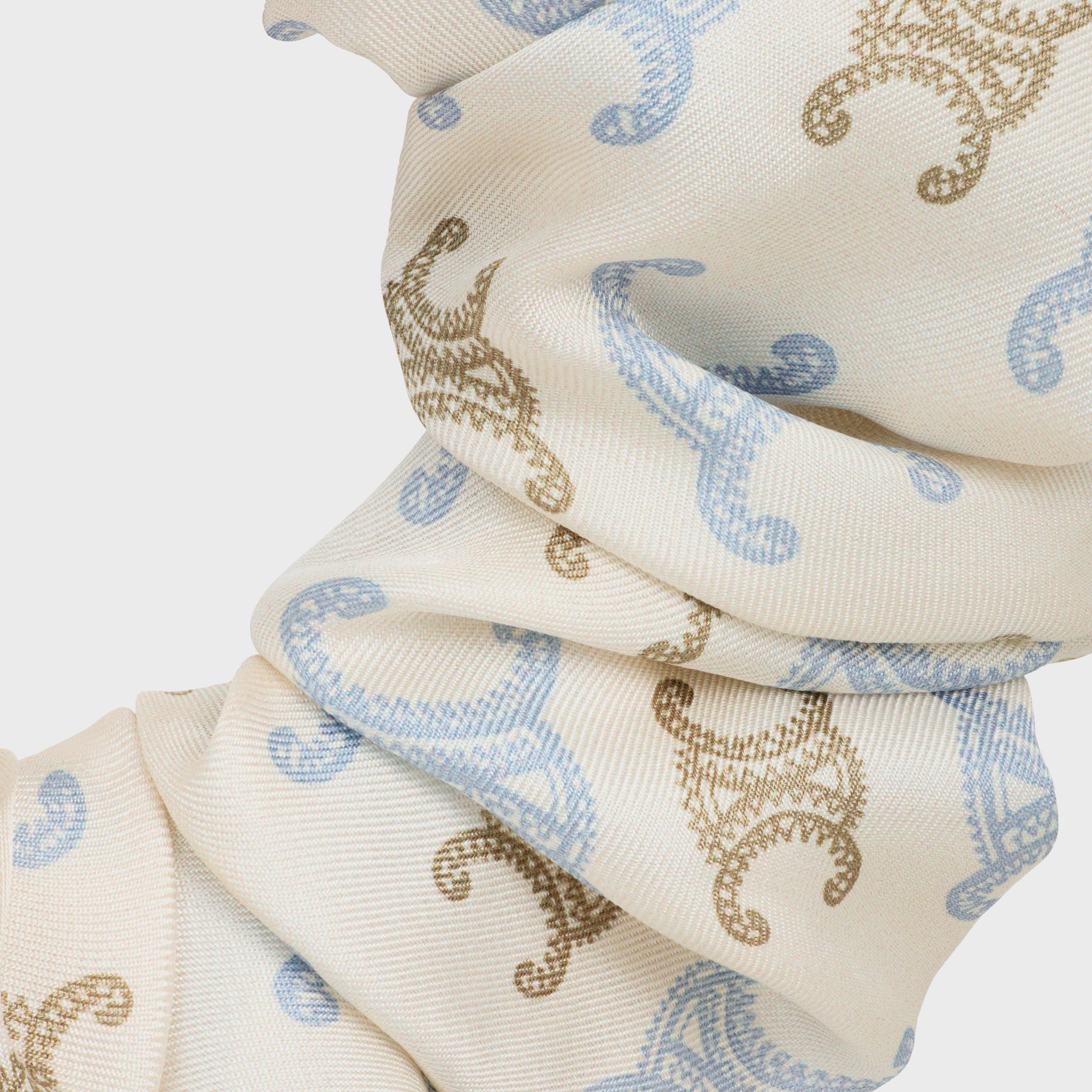 Celine Triomphe Couture Scrunchy in silk and Brass with Gold Finish Product Image