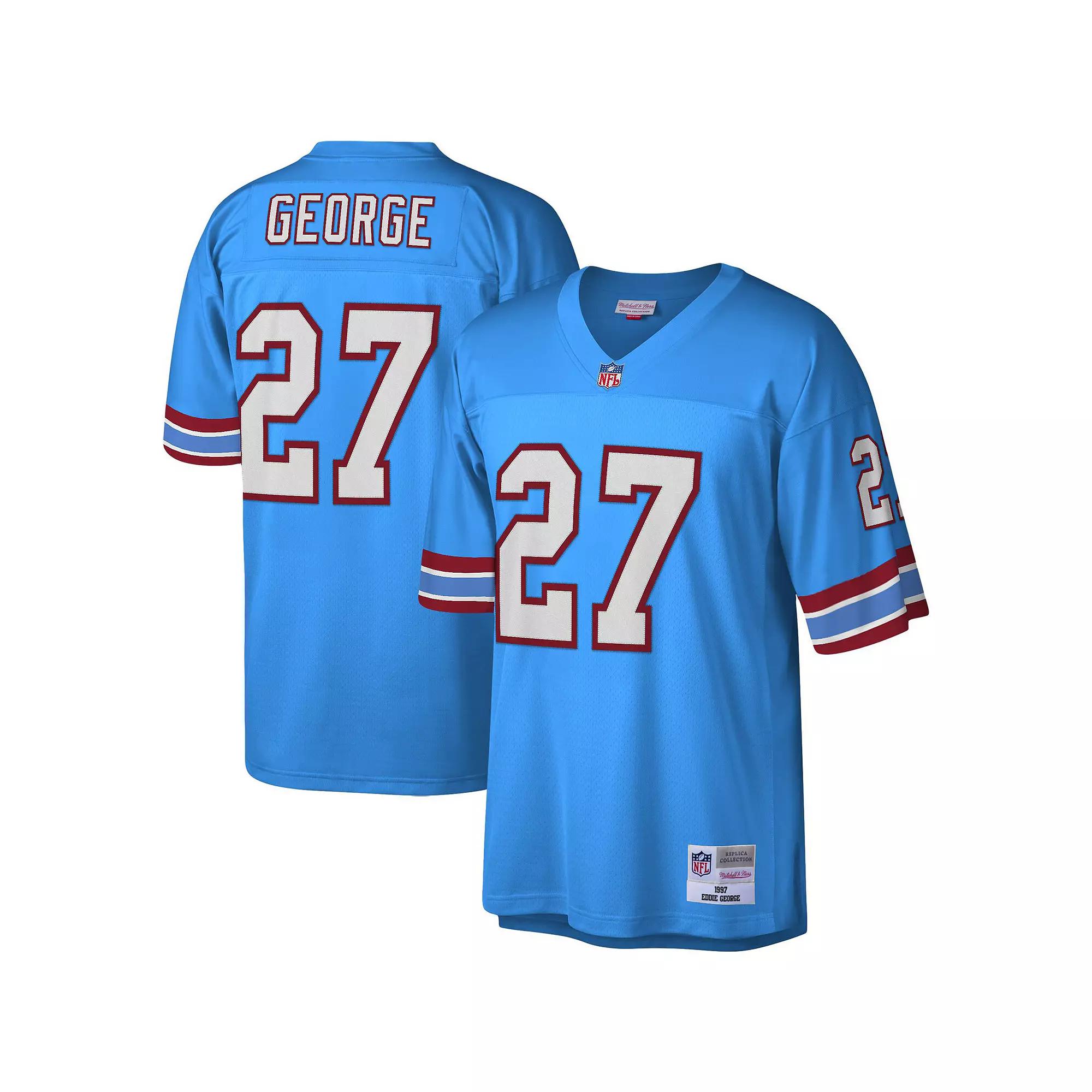 Men's Mitchell & Ness Eddie George Light Blue Houston Oilers Legacy Replica Jersey, Size: Small, Nfl Light Product Image