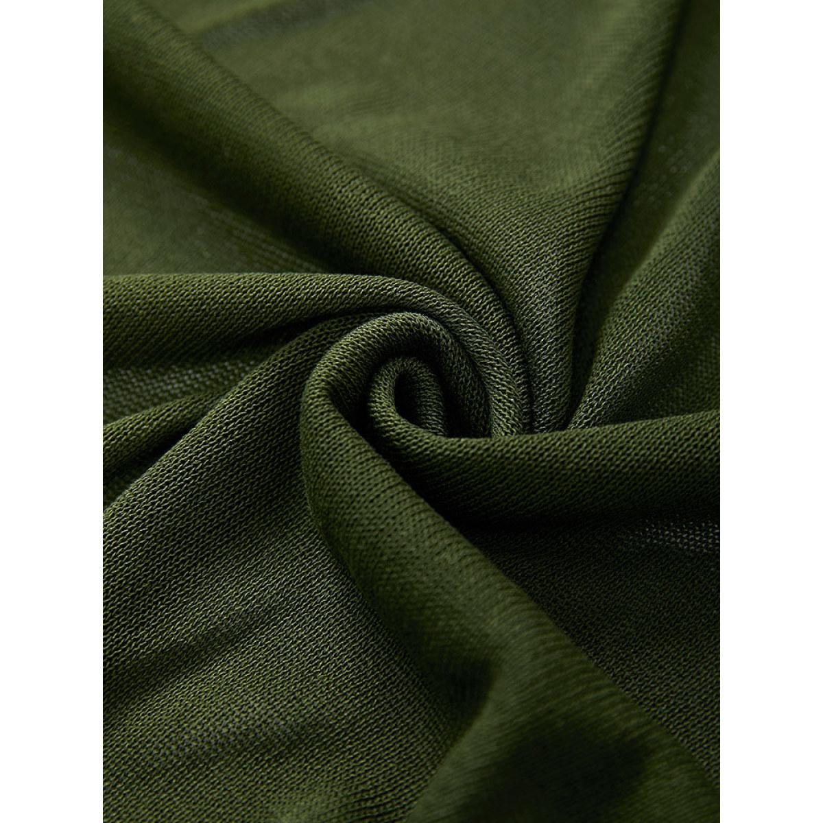 Plus Size Geometric Open Front Hollow Out Cardigan Moss Women Casual Loose Long Sleeve Dailywear Cardigans BloomChic 22-24/3X Product Image