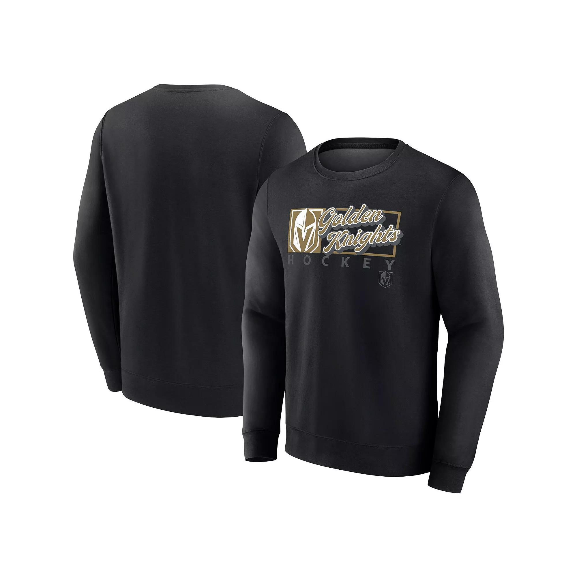 Men's Fanatics Black Boston Bruins Focus Fleece Pullover Sweatshirt, Size: Small Product Image