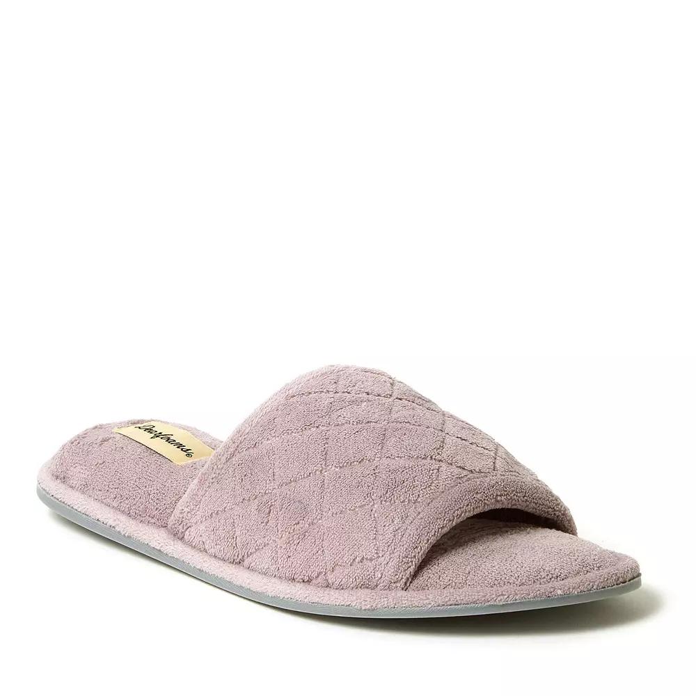 Dearfoams Microfiber Terry Quilted Women's Slide Slippers,  Product Image