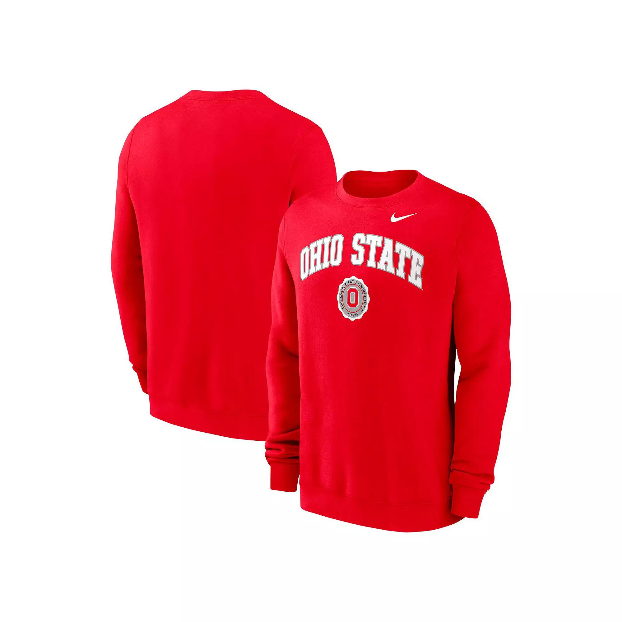Ohio State Buckeyes Arched Seal Nike Men's College Pullover Crew Product Image