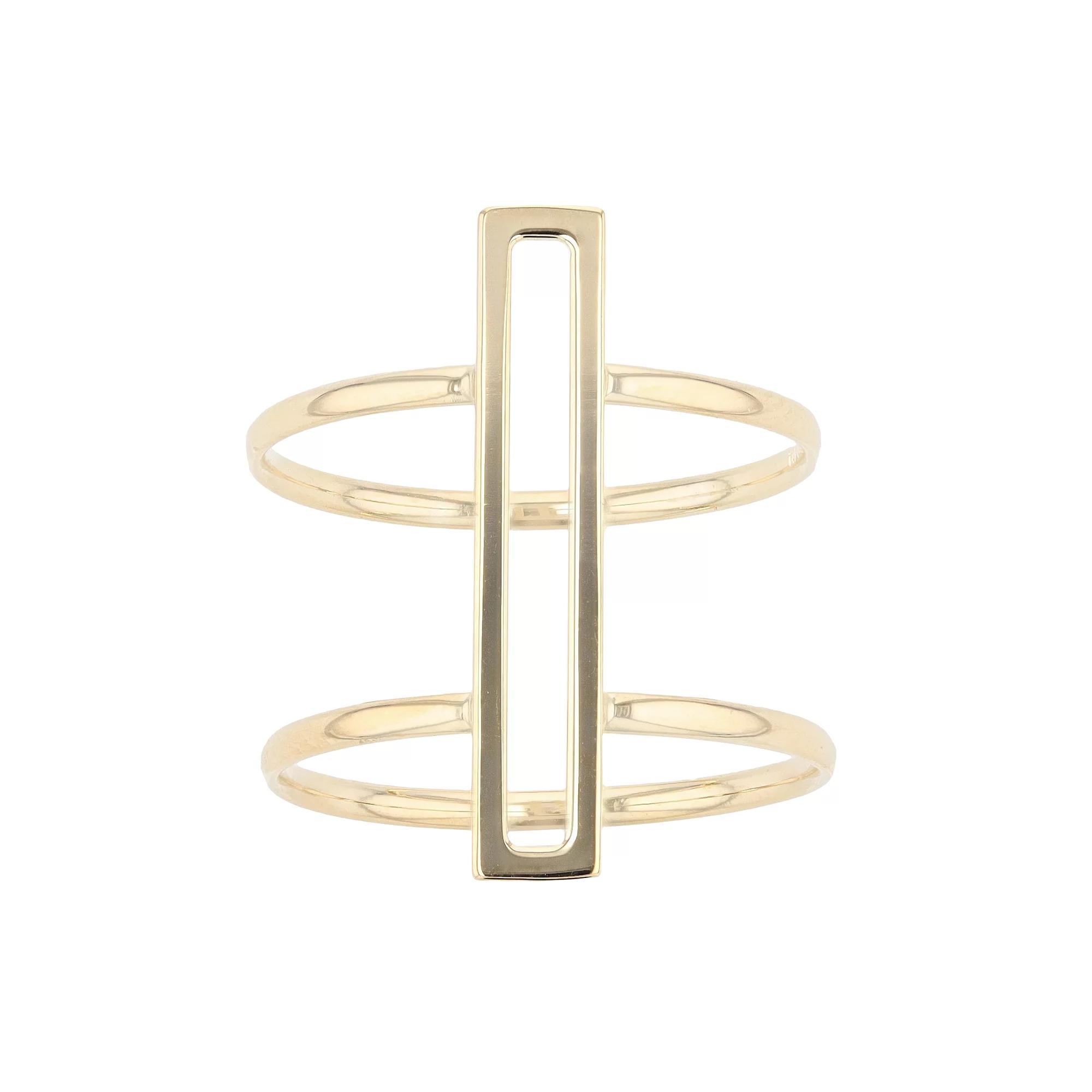Au Naturale 14k Yellow Gold Double Bar Ring, Women's, Size: 7, 14k Gold Product Image