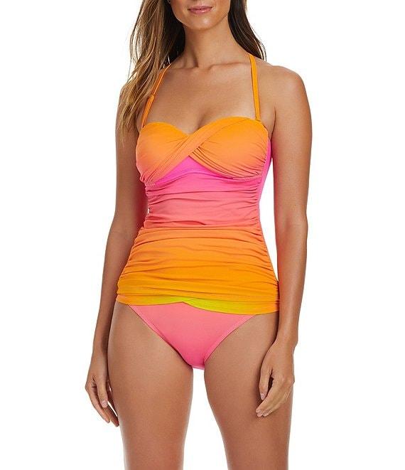 Bleu Rod Beattie Beat The Heat Ombre Sarong Hipster Swim Bottom Product Image