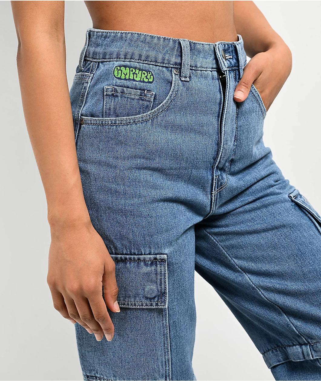 Empyre Tori Shindig Blue Zip Off Cargo Jeans Product Image