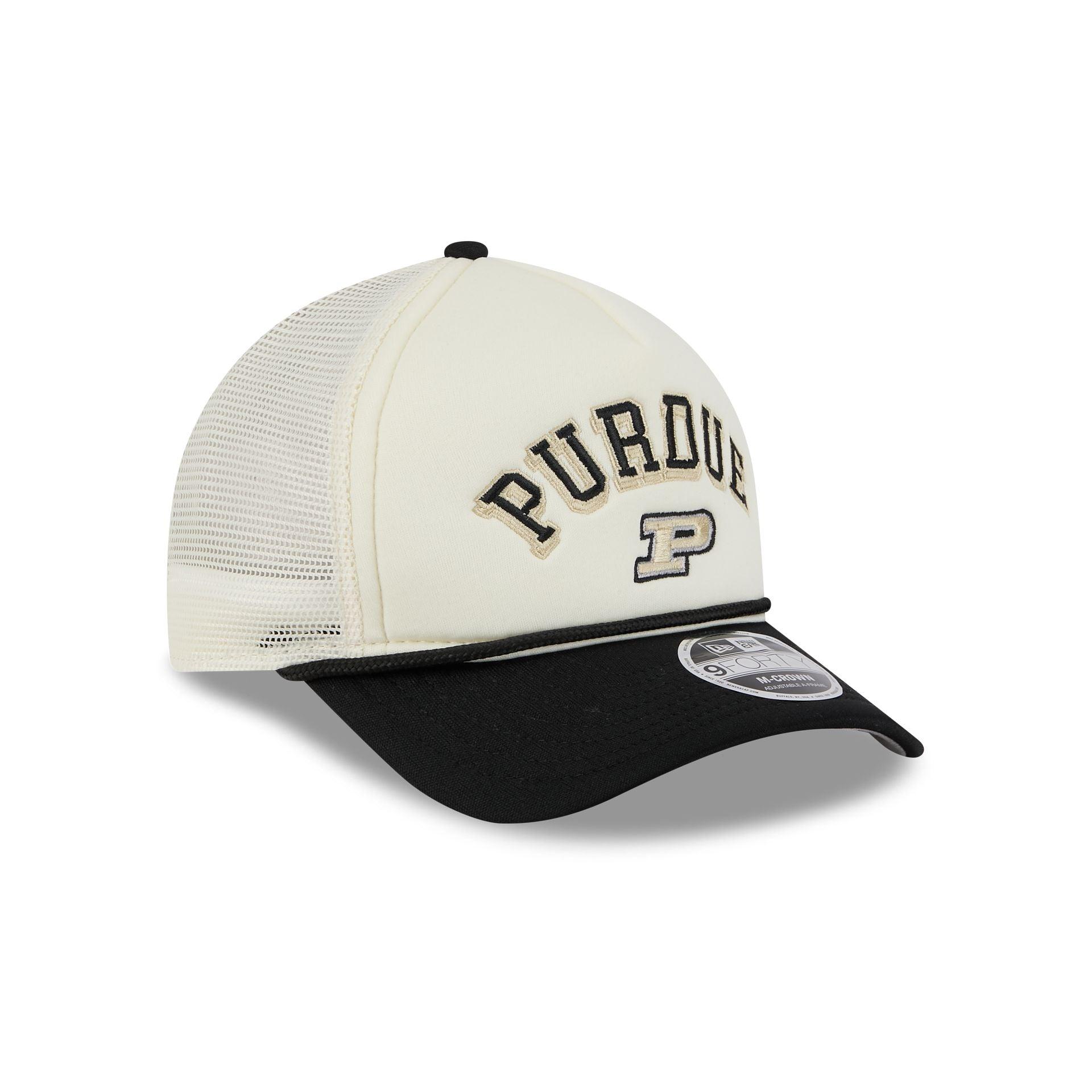 Purdue Boilermakers Chrome Arch 9FORTY M-Crown A-Frame Trucker Hat Male Product Image