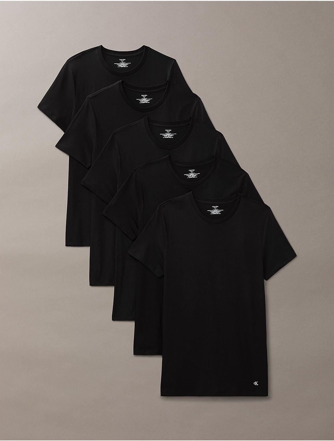 Calvin Klein Mens Cotton Classics 5-Pack Classic Fit Crewneck T-Shirt Product Image
