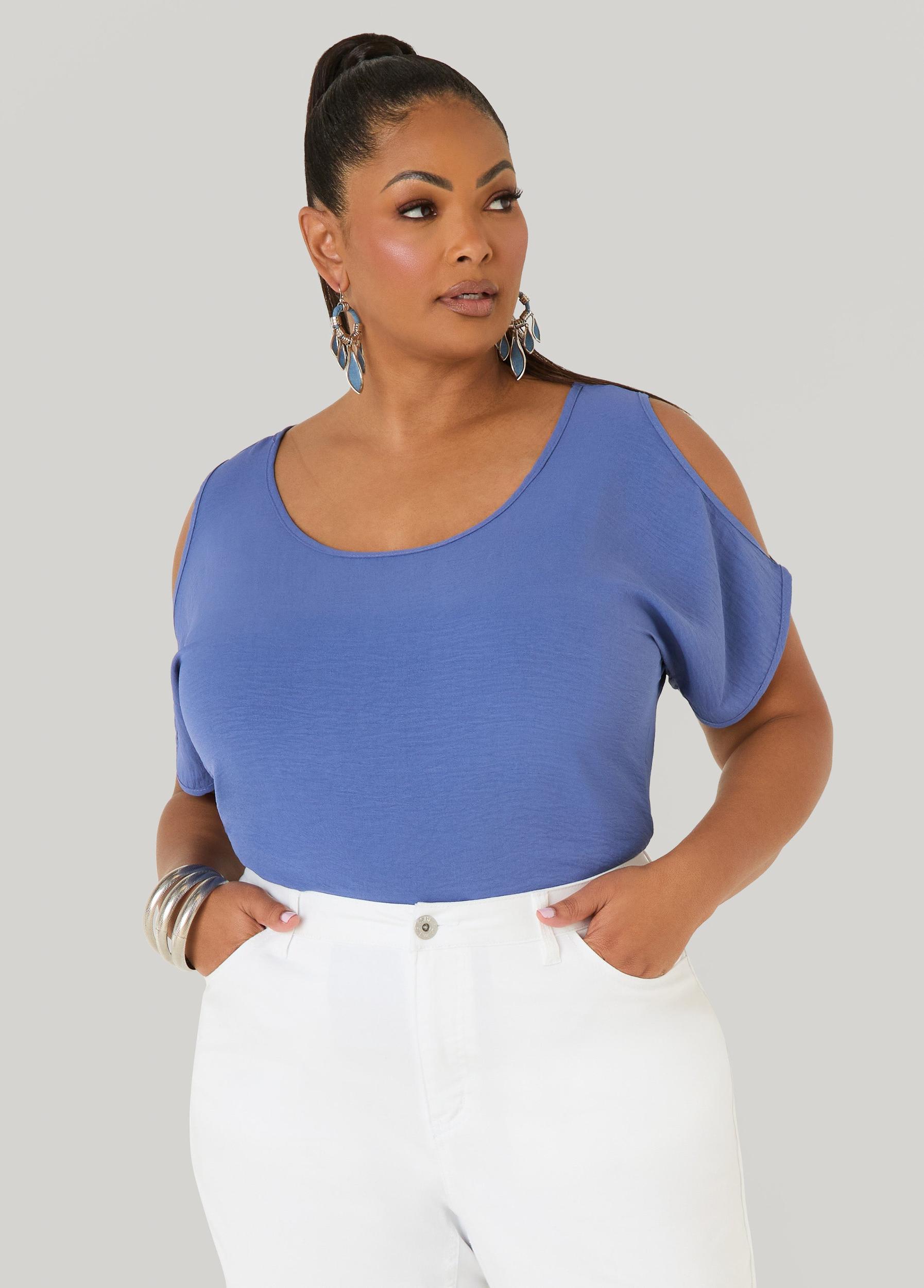 Textured Cold Shoulder Top Product Image