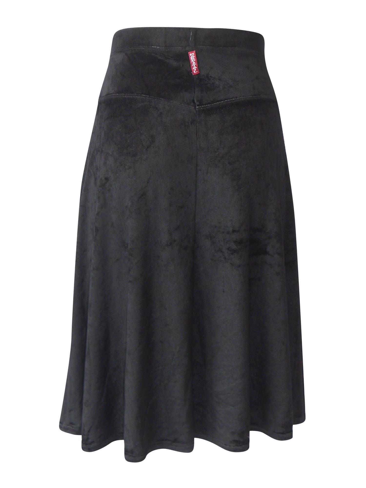 Hard Tail High Waist Velour Skirt (Style: PANE-09) Product Image
