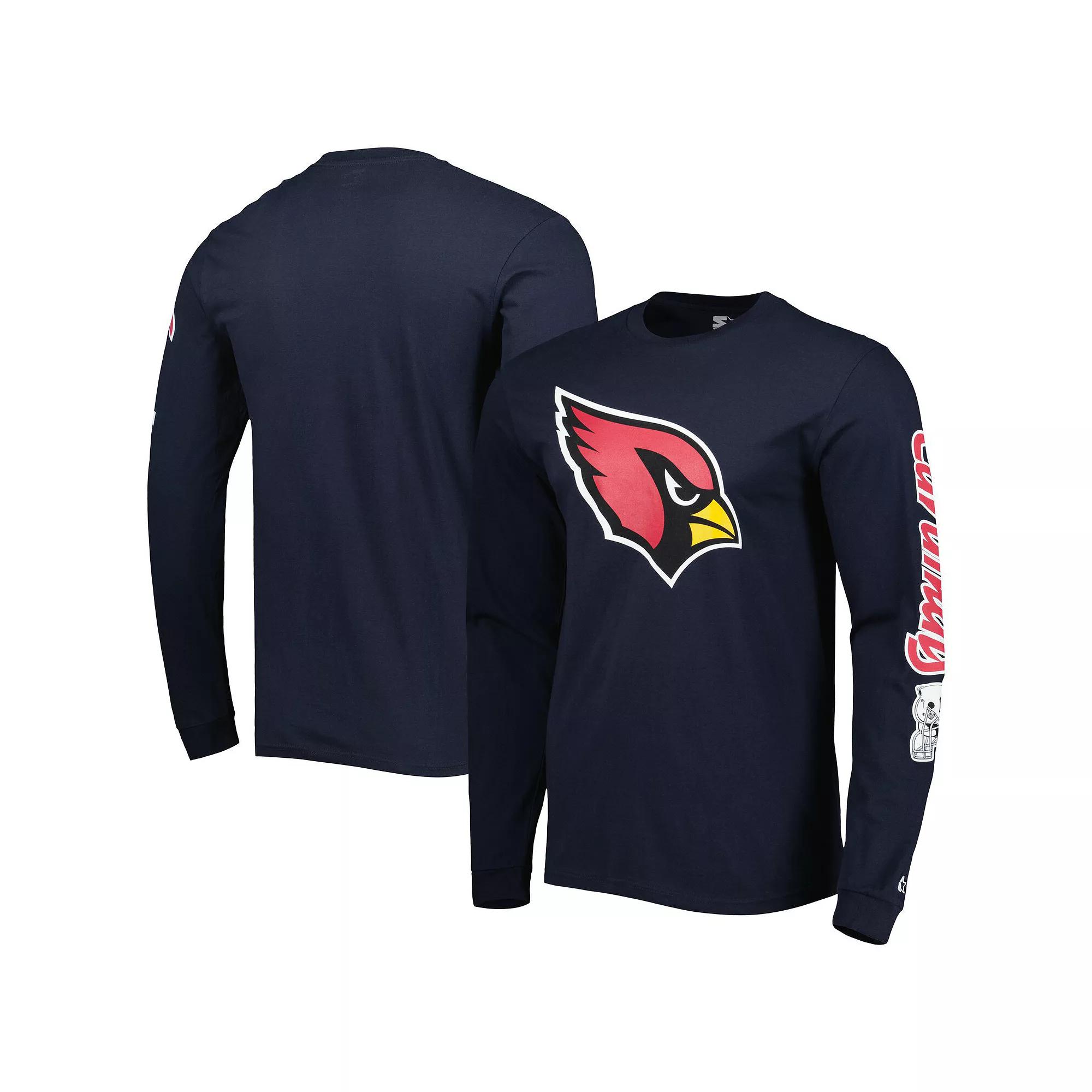 Men's Starter Navy Arizona Cardinals Halftime Long Sleeve T-Shirt, Size: Large, Blue Product Image