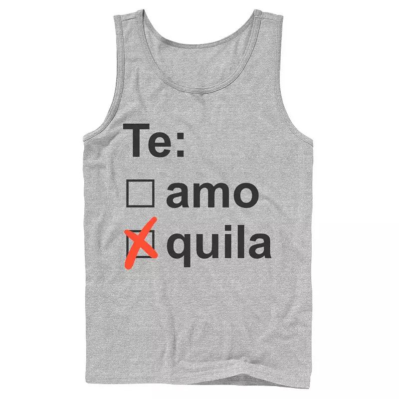 Mens Gonzales Tequilla Check List Tank Top Athletic Grey Product Image